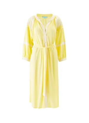 Ally Yellow/White Kaftan