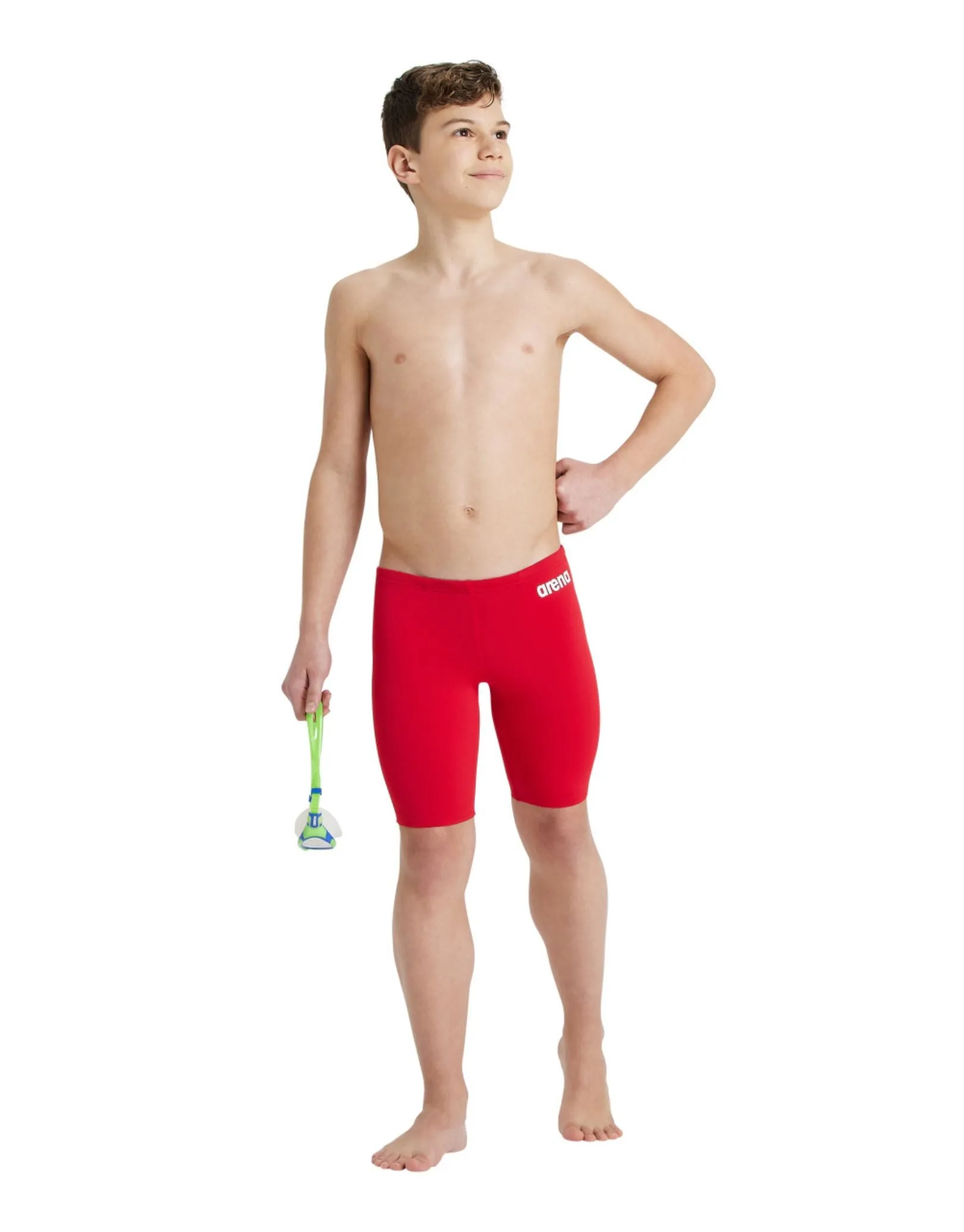 Arena Boys Team Solid Swim Jammer - Red/White
