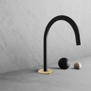 BARiL B35-8100-00L-KJ-120 Wall-Mounted Lavatory Faucet Spout With Deck Mounted Handles