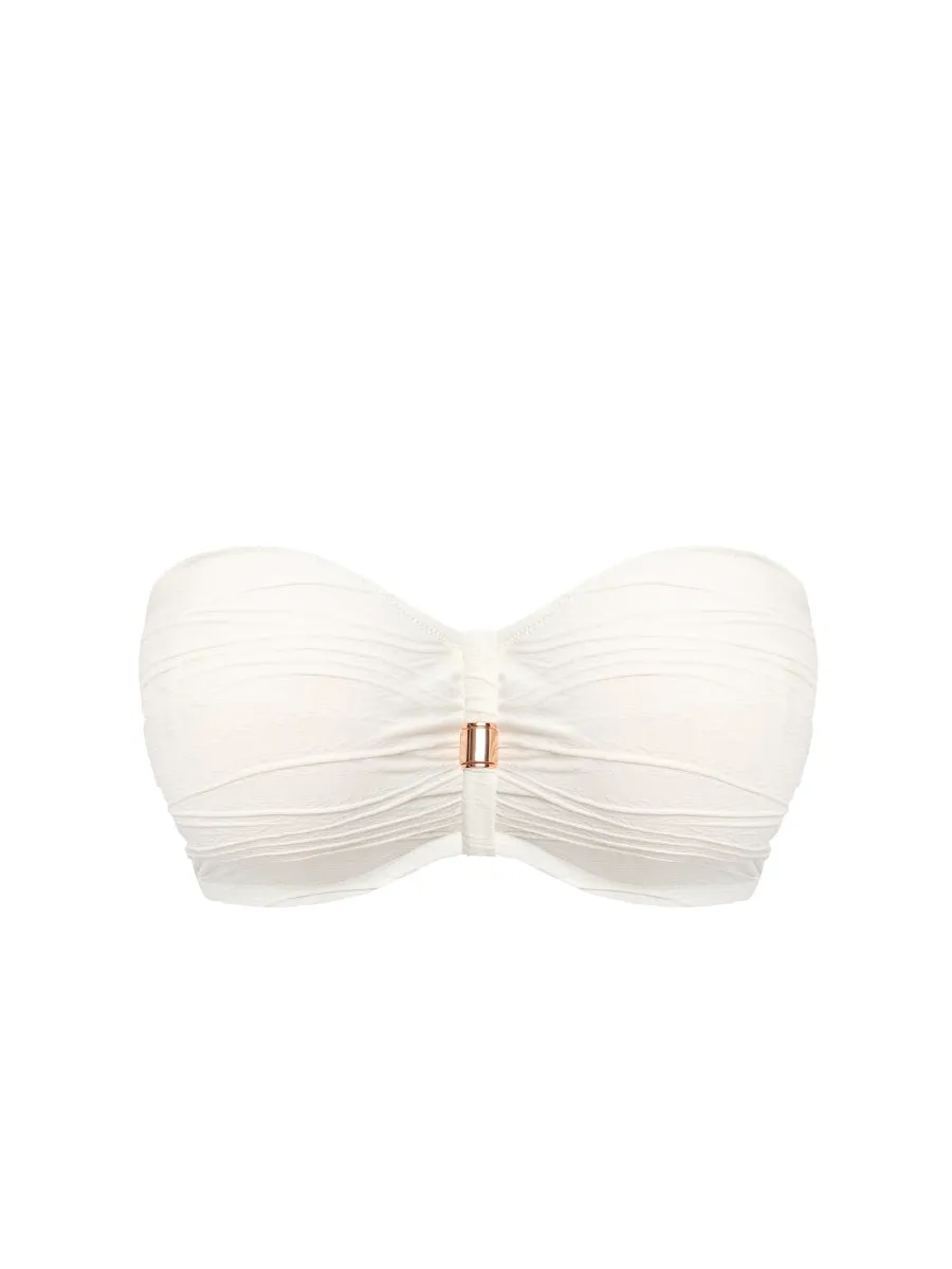 Beach Waves Bandeau Bikini Top - Linen