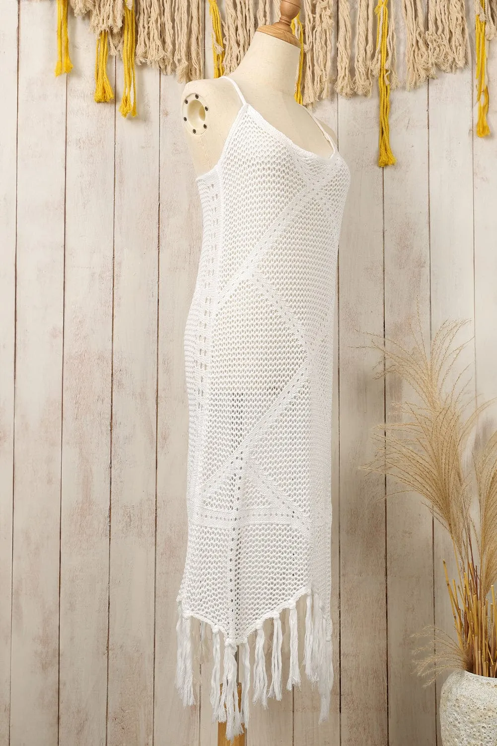 Black Crochet Knit Beach Cover Up