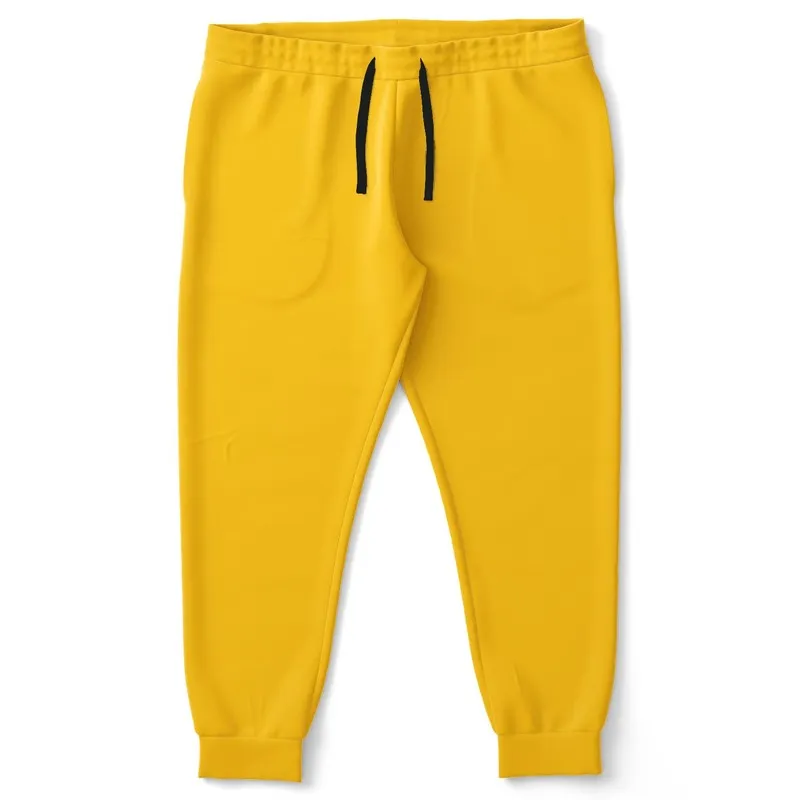 Bright Orange Yellow Joggers | Unisex | with PLUS sizes | Bright Pure Orange Yellow | C0M25Y100K0