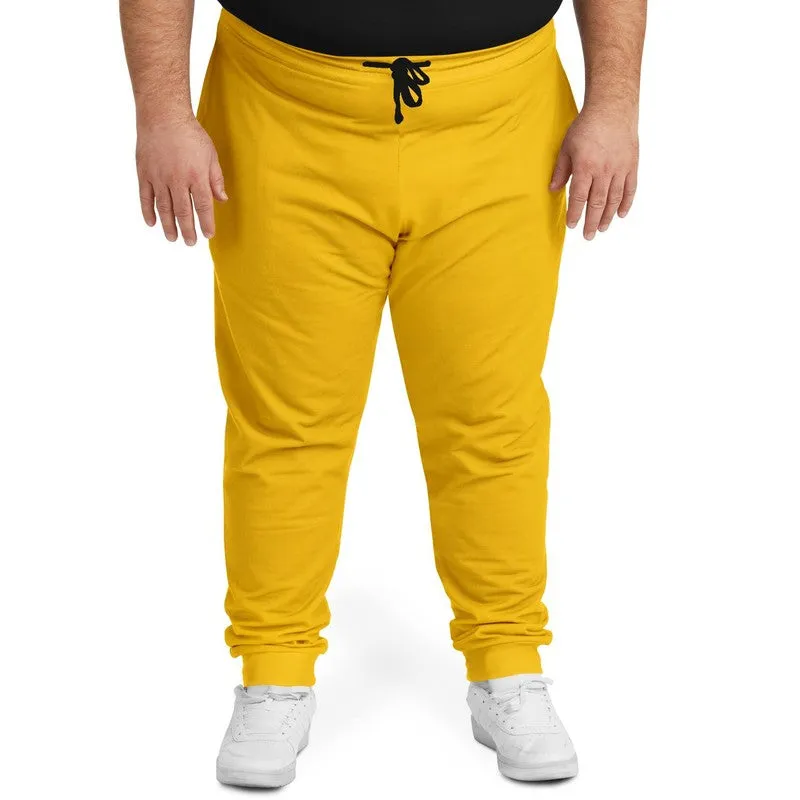 Bright Orange Yellow Joggers | Unisex | with PLUS sizes | Bright Pure Orange Yellow | C0M25Y100K0