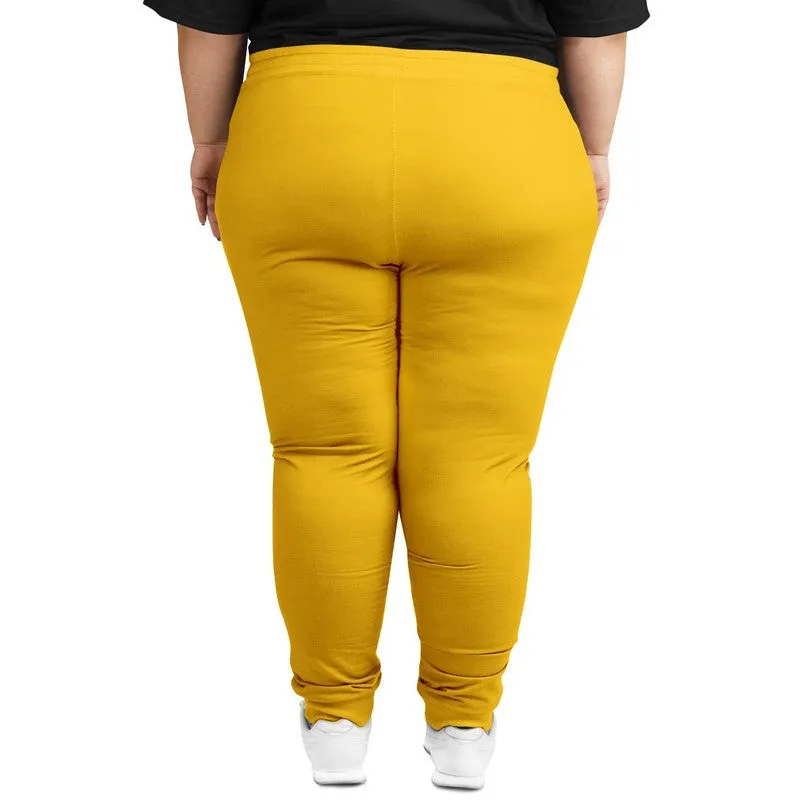 Bright Orange Yellow Joggers | Unisex | with PLUS sizes | Bright Pure Orange Yellow | C0M25Y100K0