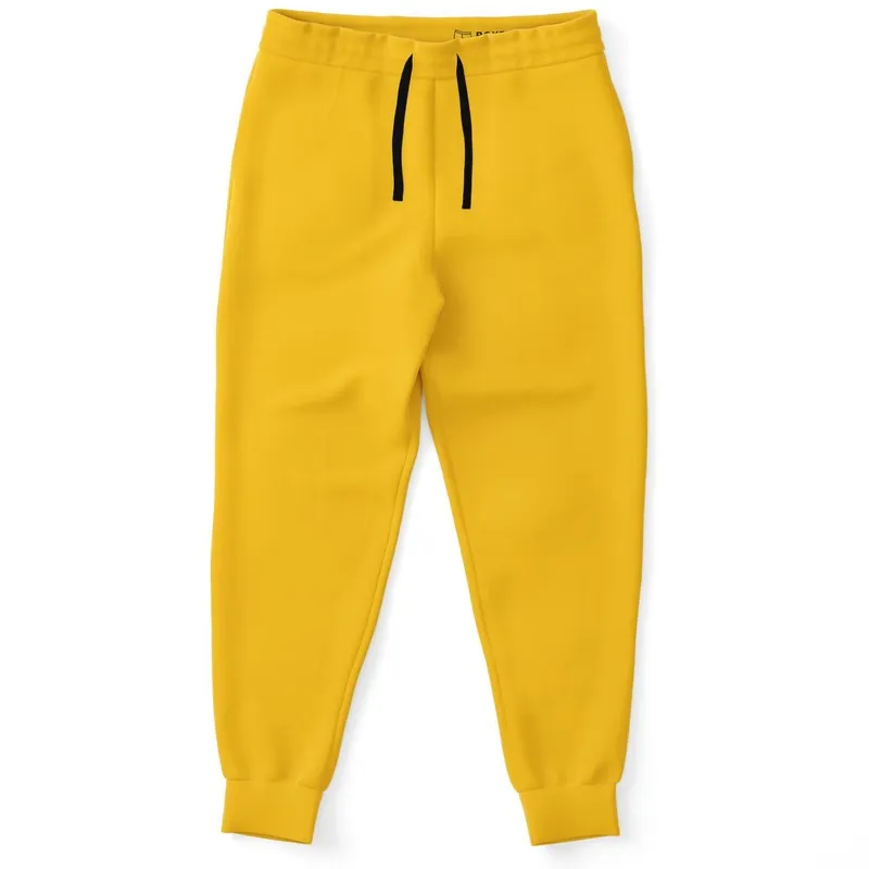 Bright Orange Yellow Joggers | Unisex | with PLUS sizes | Bright Pure Orange Yellow | C0M25Y100K0