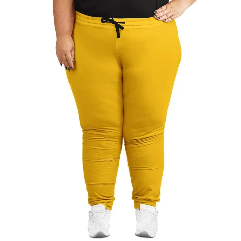 Bright Orange Yellow Joggers | Unisex | with PLUS sizes | Bright Pure Orange Yellow | C0M25Y100K0