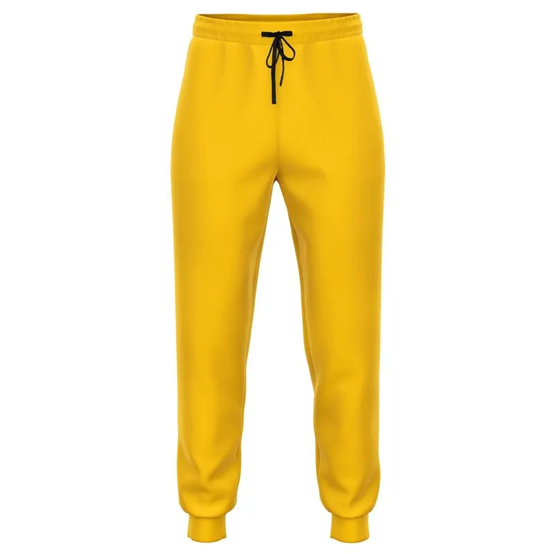 Bright Orange Yellow Joggers | Unisex | with PLUS sizes | Bright Pure Orange Yellow | C0M25Y100K0