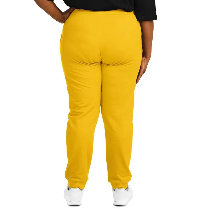 Bright Orange Yellow Joggers | Unisex | with PLUS sizes | Bright Pure Orange Yellow | C0M25Y100K0