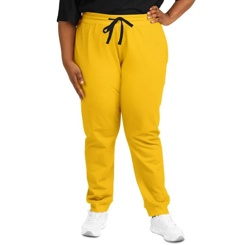 Bright Orange Yellow Joggers | Unisex | with PLUS sizes | Bright Pure Orange Yellow | C0M25Y100K0
