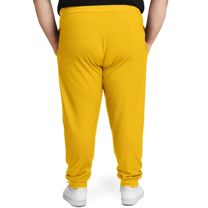 Bright Orange Yellow Joggers | Unisex | with PLUS sizes | Bright Pure Orange Yellow | C0M25Y100K0