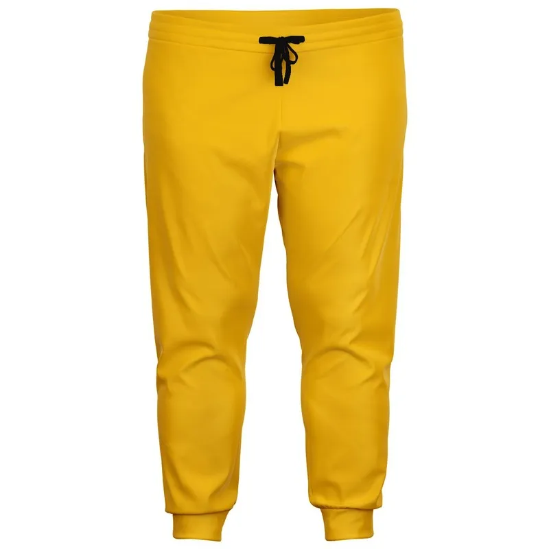 Bright Orange Yellow Joggers | Unisex | with PLUS sizes | Bright Pure Orange Yellow | C0M25Y100K0