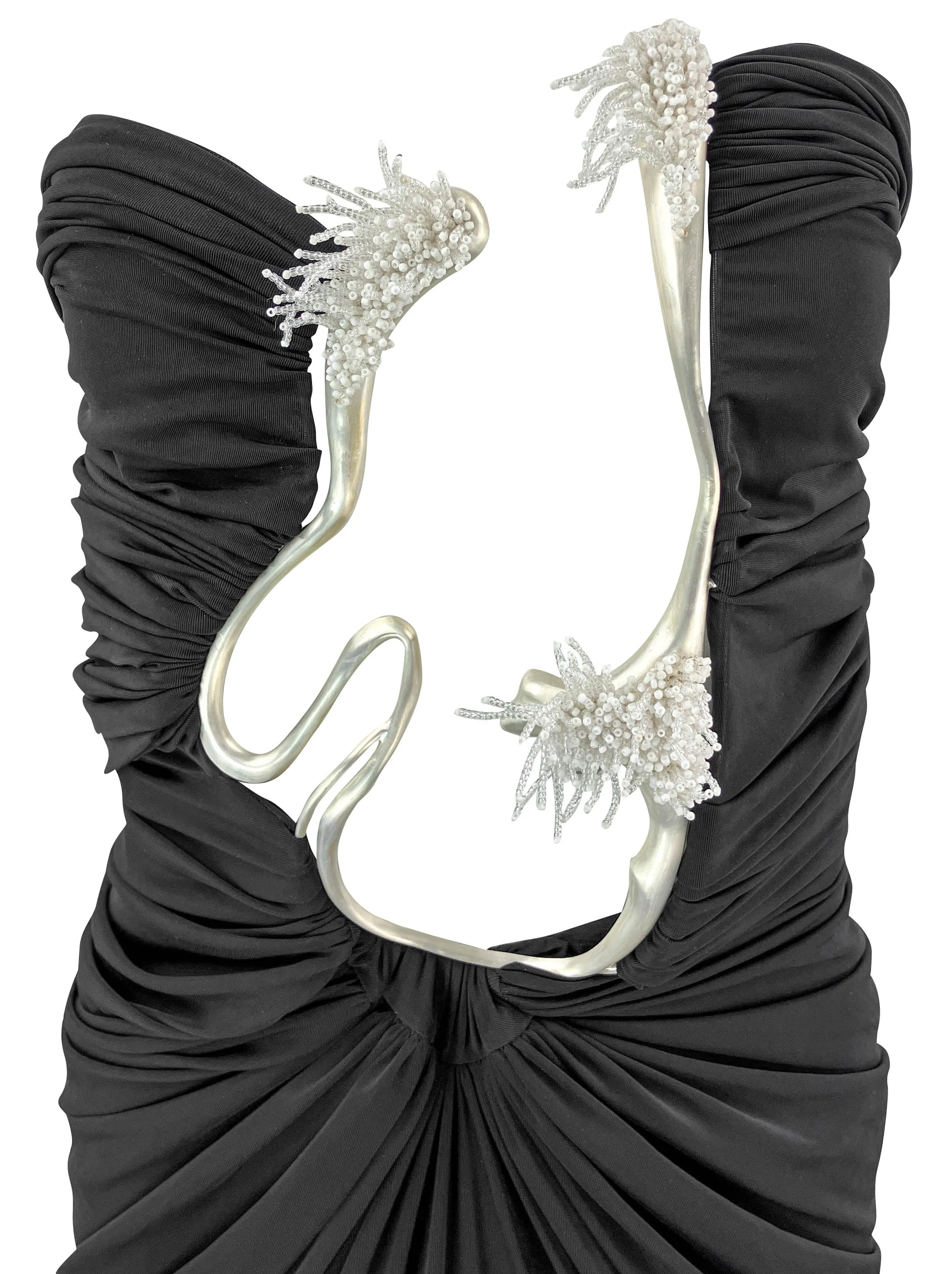 Christopher Esber Urchin Midi Dress in Black
