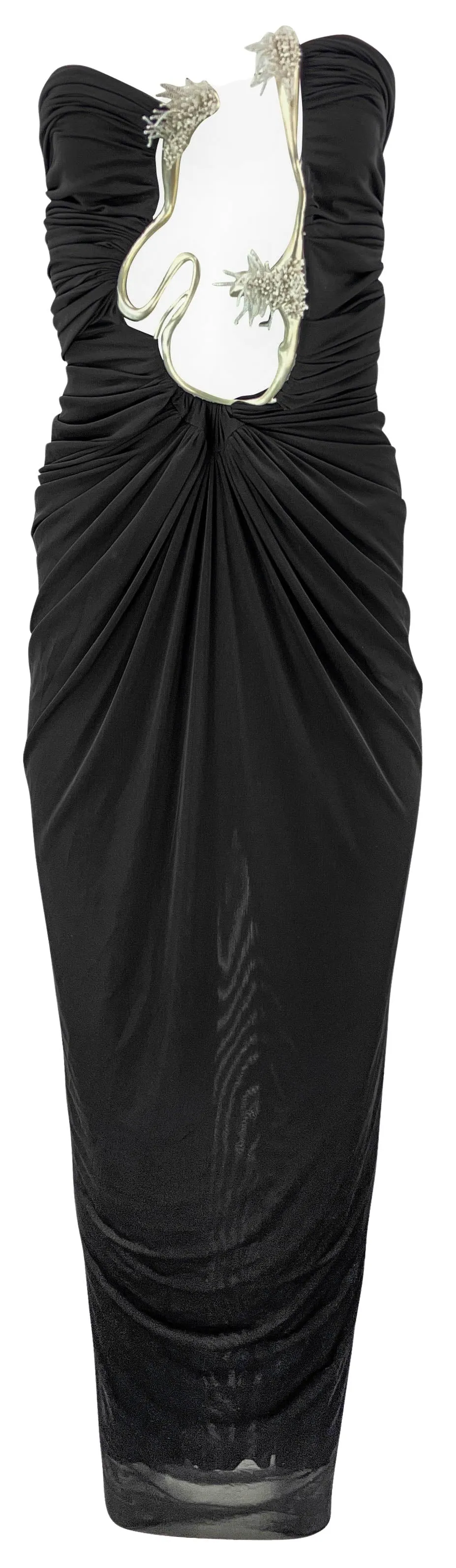 Christopher Esber Urchin Midi Dress in Black
