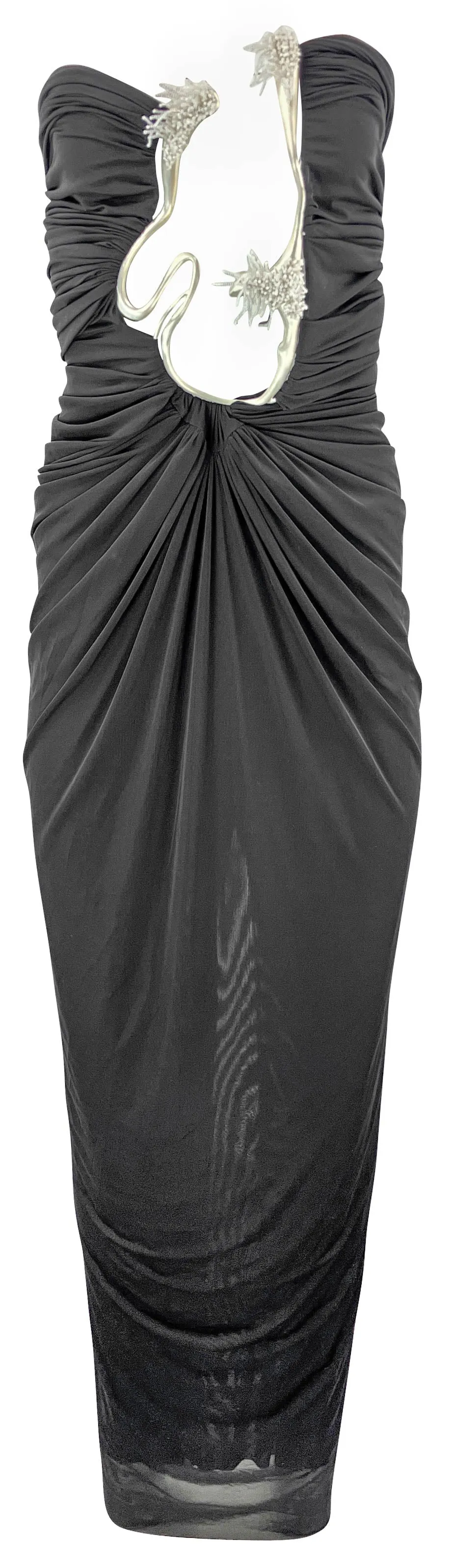 Christopher Esber Urchin Midi Dress in Black