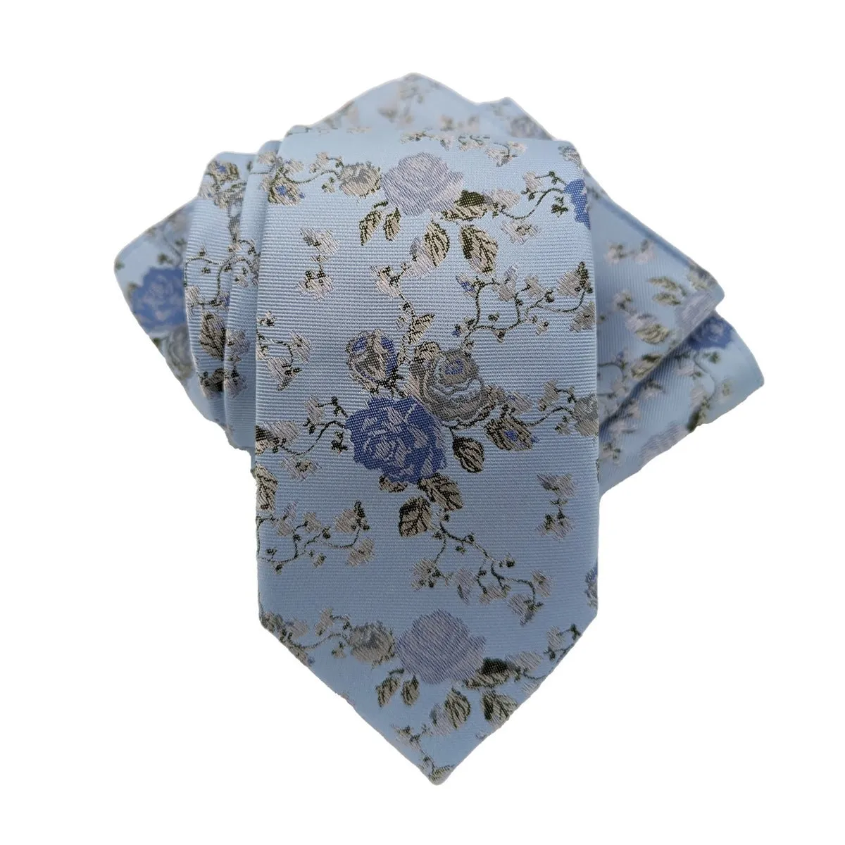Classic Blue Rose Pocket Square