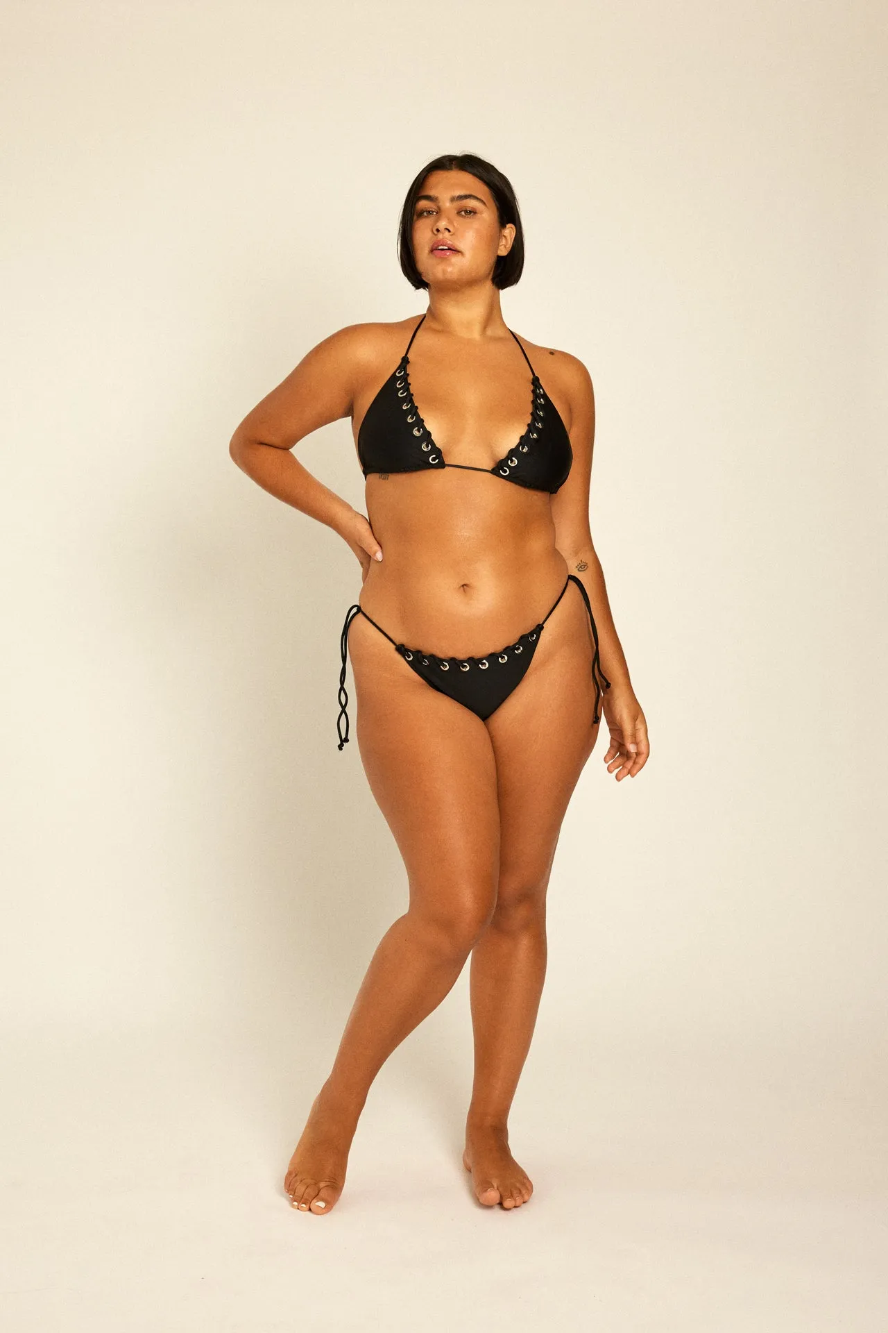 Eyelet Triangle Bikini