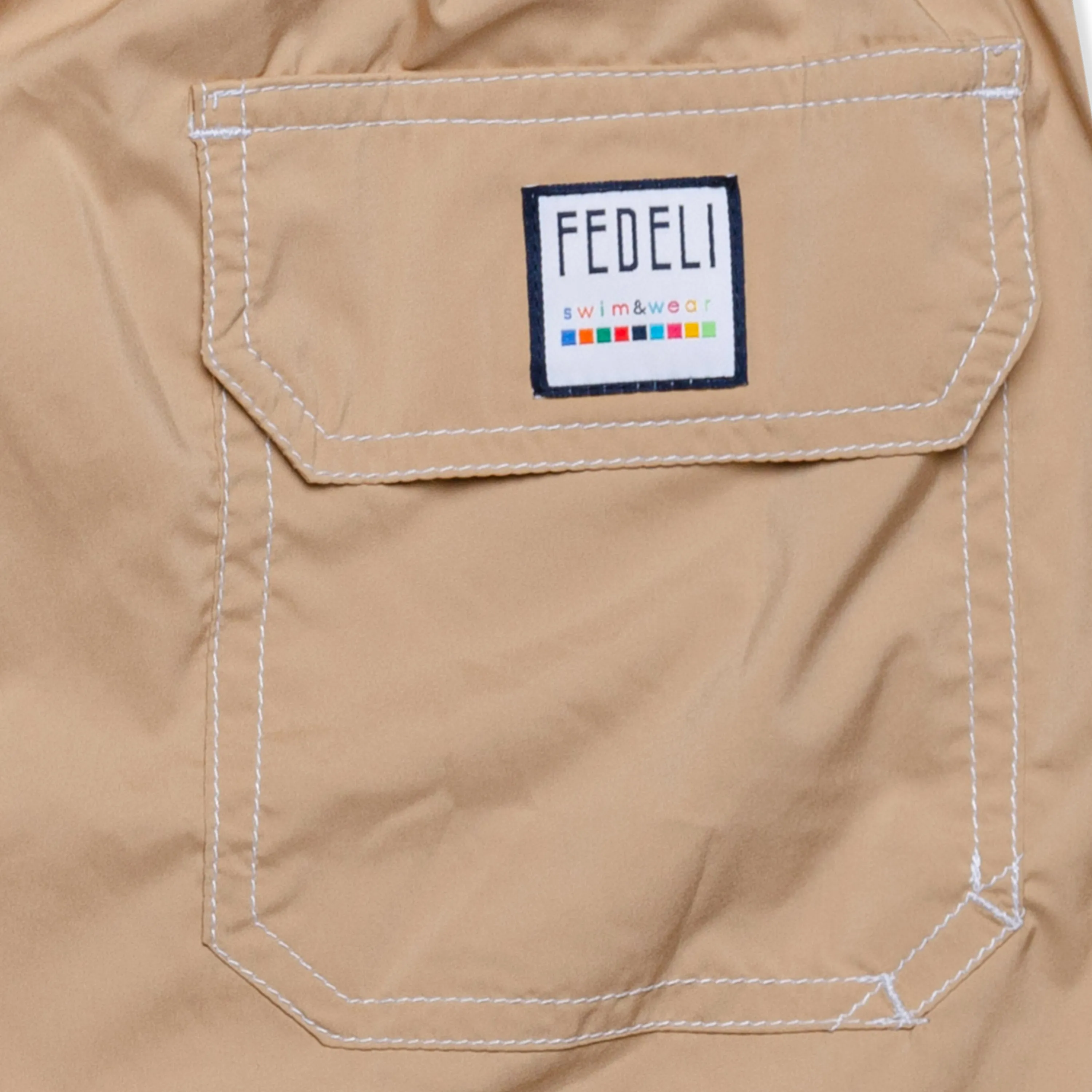 FEDELI Beige Madeira Airstop Swim Shorts Trunks NEW Size 3XL