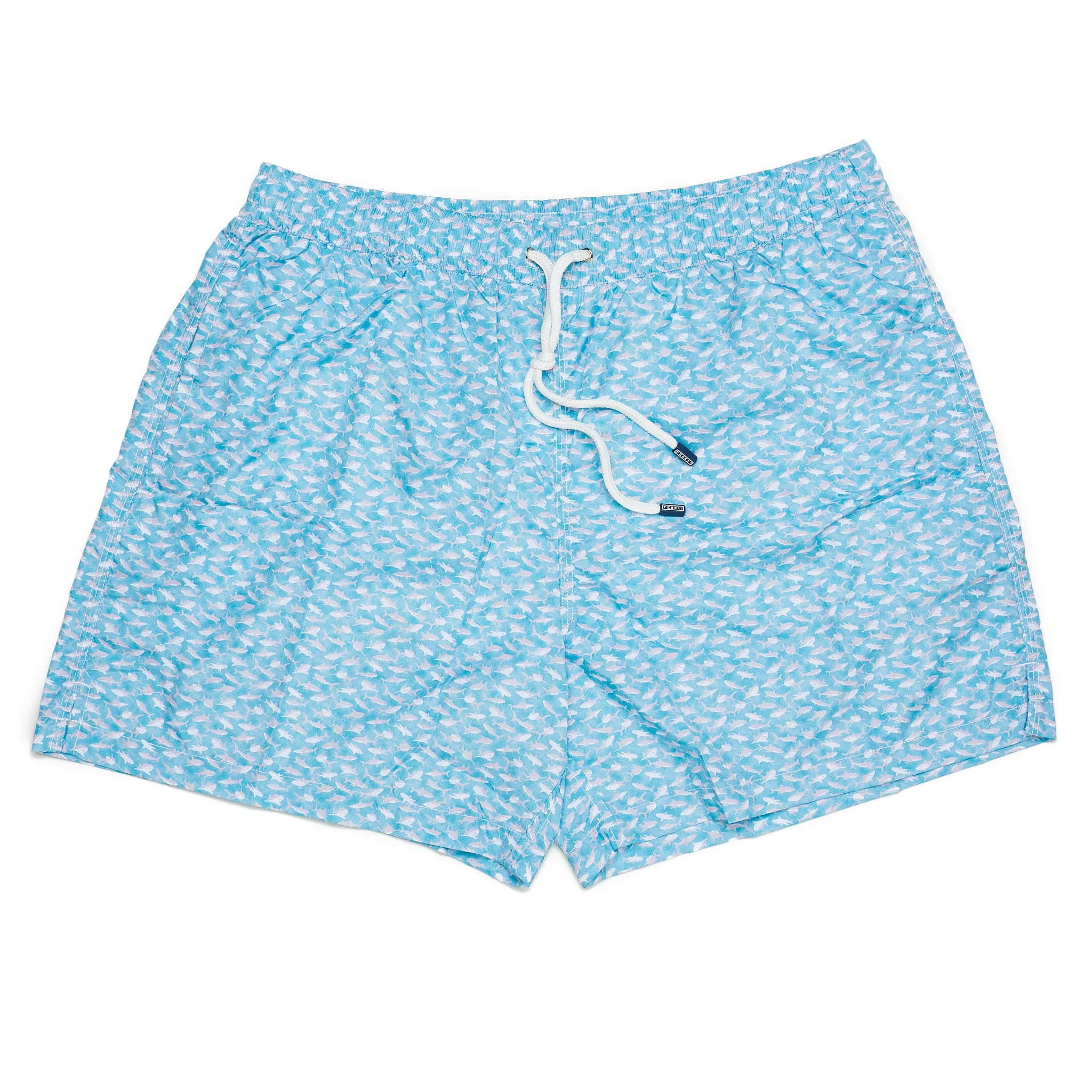 FEDELI Blue Dolphins Printed Madeira Airstop Swim Shorts Trunks NEW Size 3XL