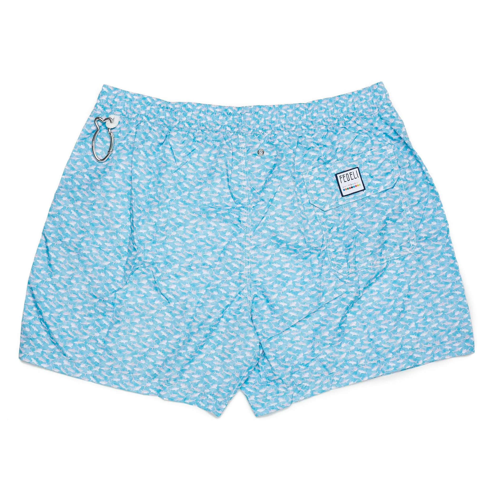 FEDELI Blue Dolphins Printed Madeira Airstop Swim Shorts Trunks NEW Size 3XL