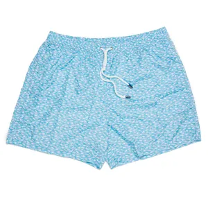 FEDELI Blue Dolphins Printed Madeira Airstop Swim Shorts Trunks NEW Size 3XL