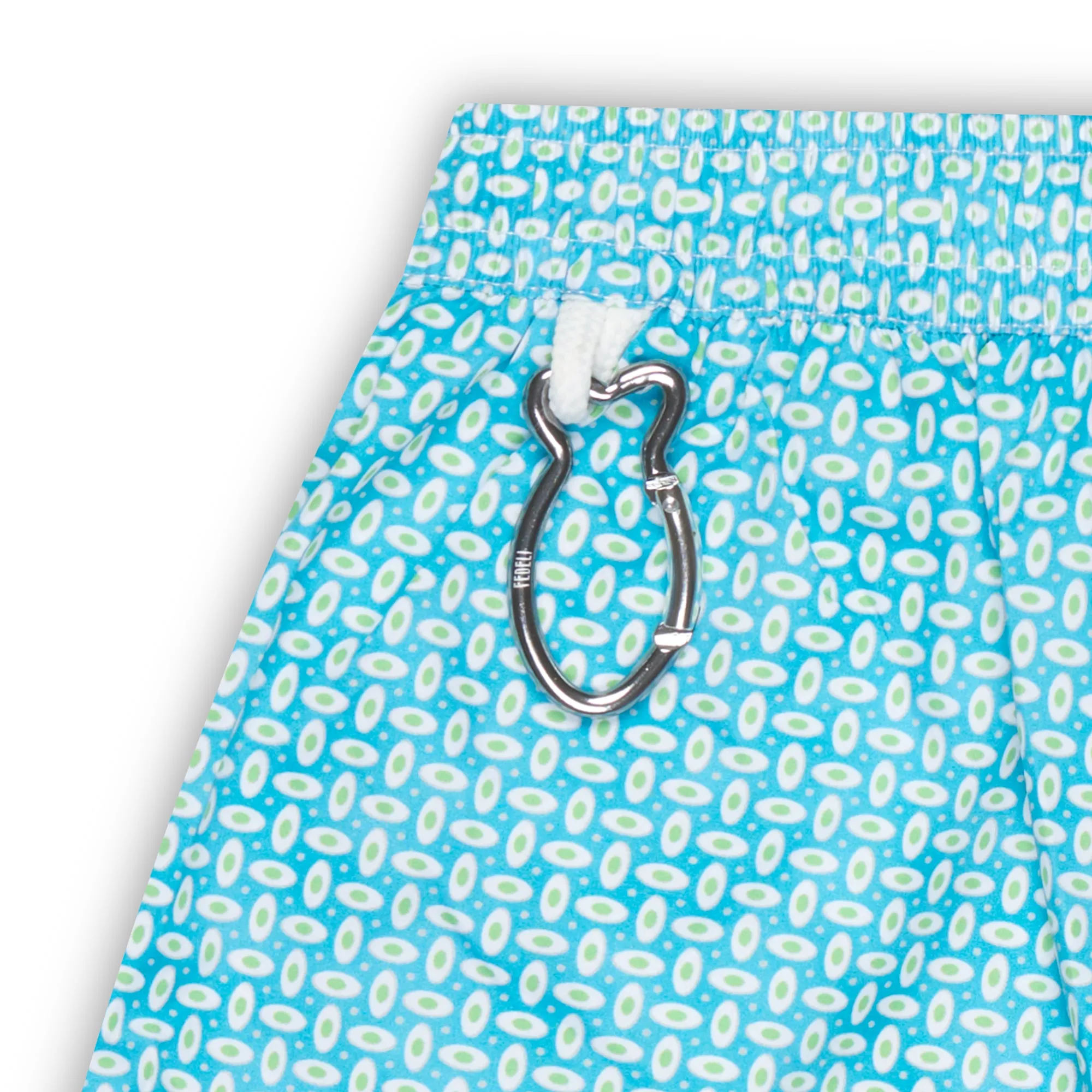FEDELI Blue Geometric Printed Madeira Airstop Swim Shorts Trunks NEW 2XL