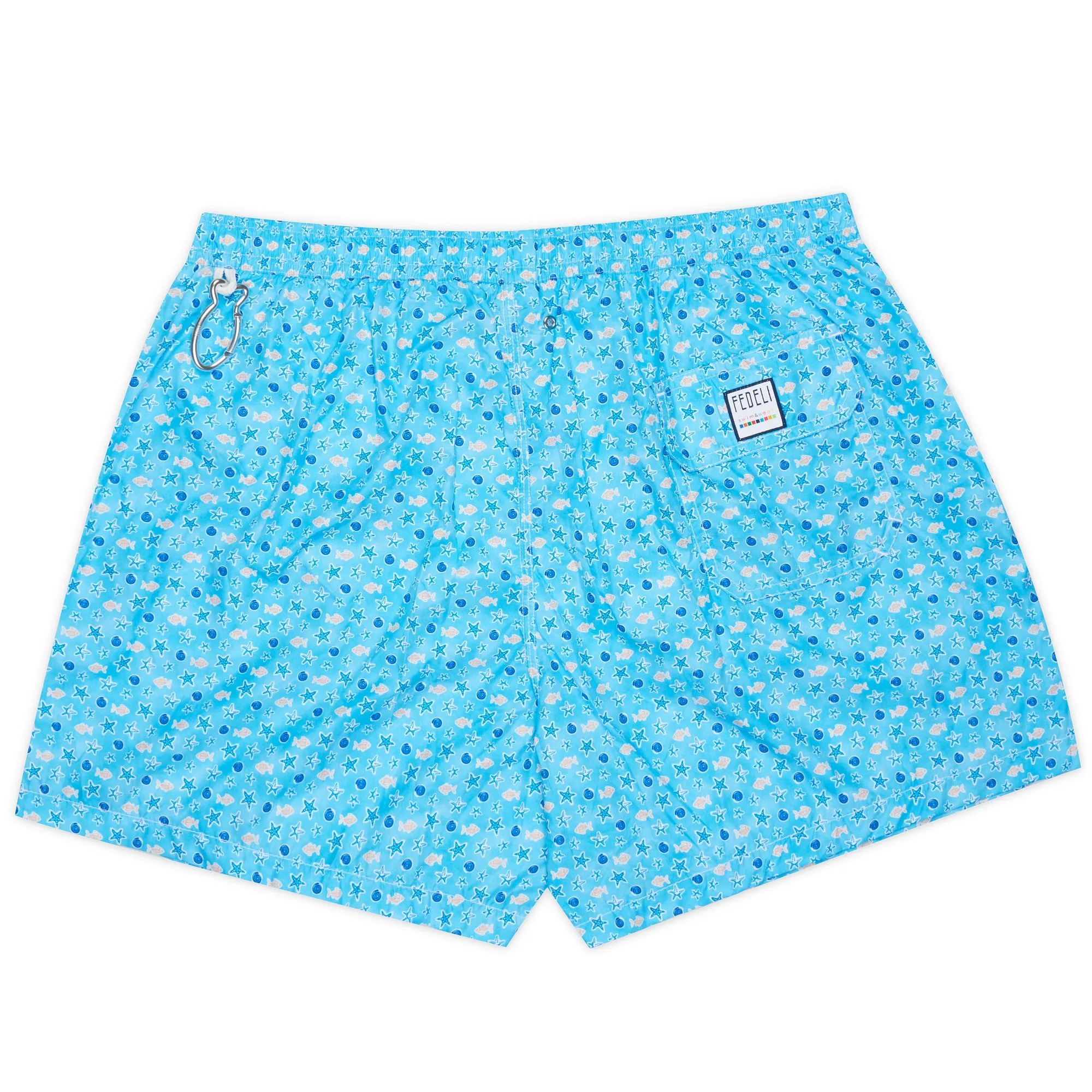 FEDELI Blue Sea Animals Print Madeira Airstop Swim Shorts Trunks NEW 3XL