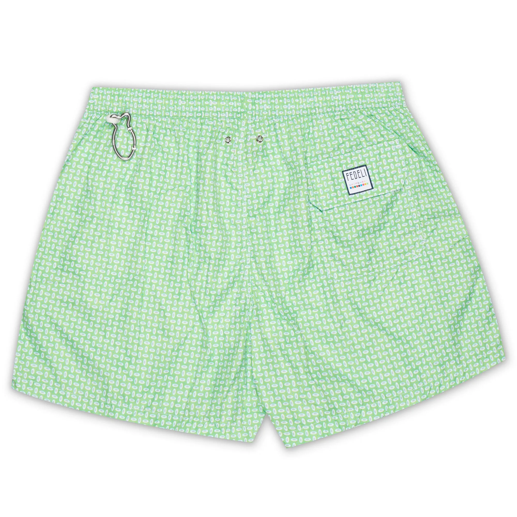 FEDELI Green Geometric Printed Madeira Airstop Swim Shorts Trunks NEW 2XL