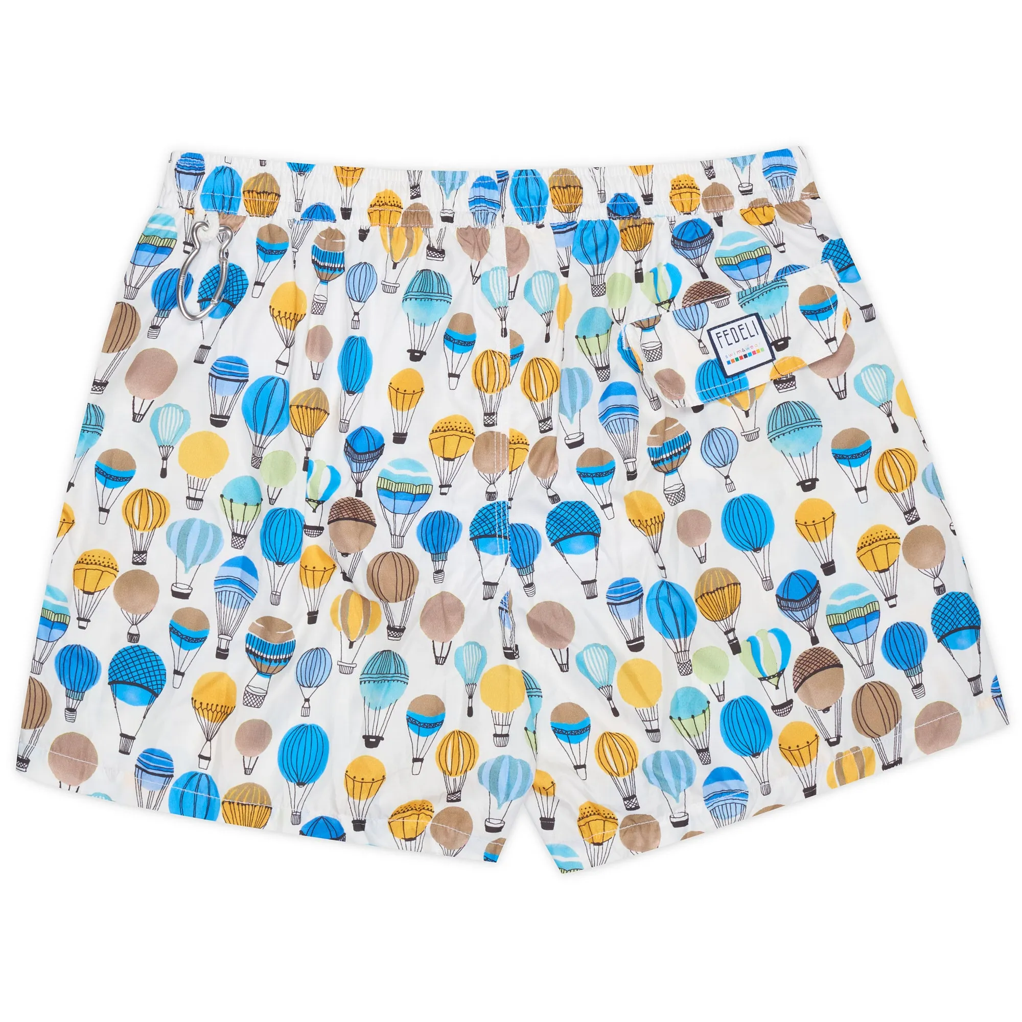 FEDELI White Balloon Print Maldive Airstop Swim Shorts Trunks NEW Size XL