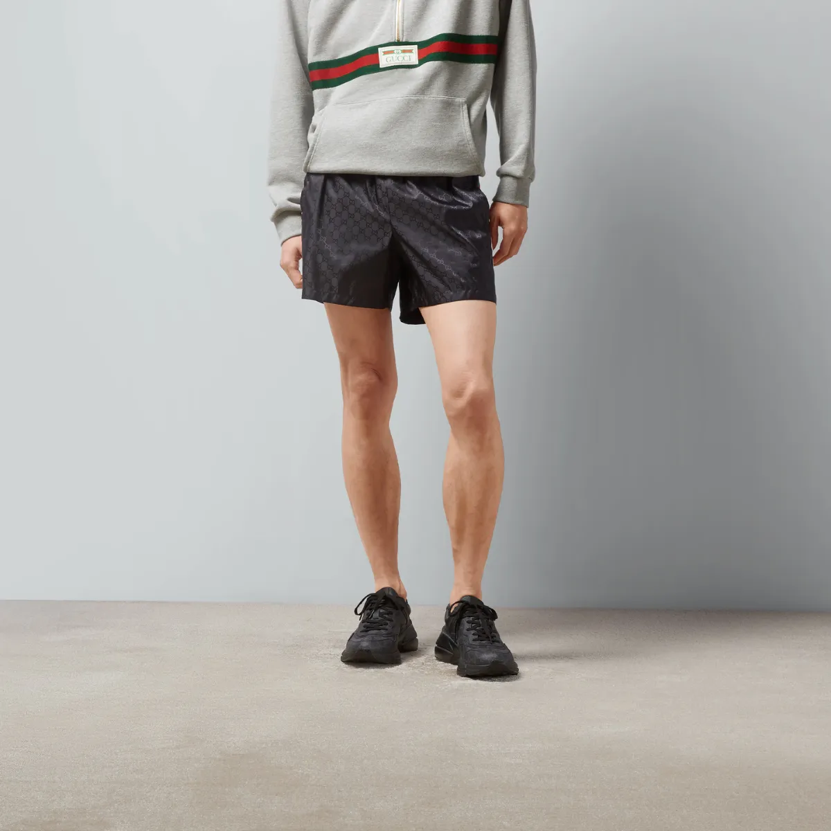 GG print nylon swim shorts