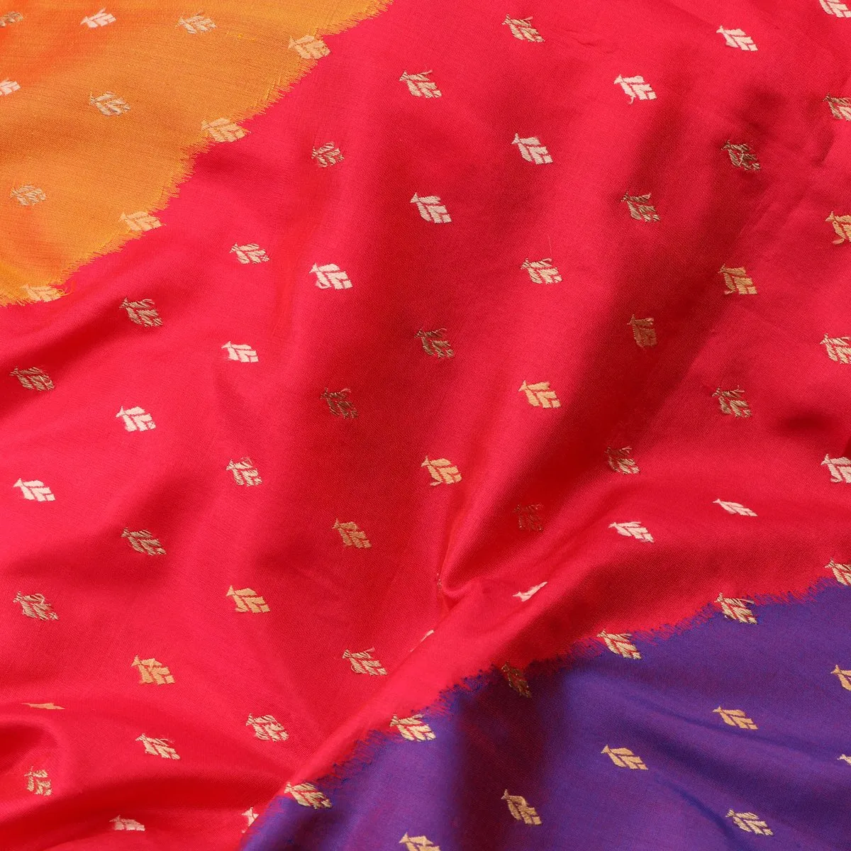 Handwoven Multicolour Banarasi Silk Sari - WIIBT0038
