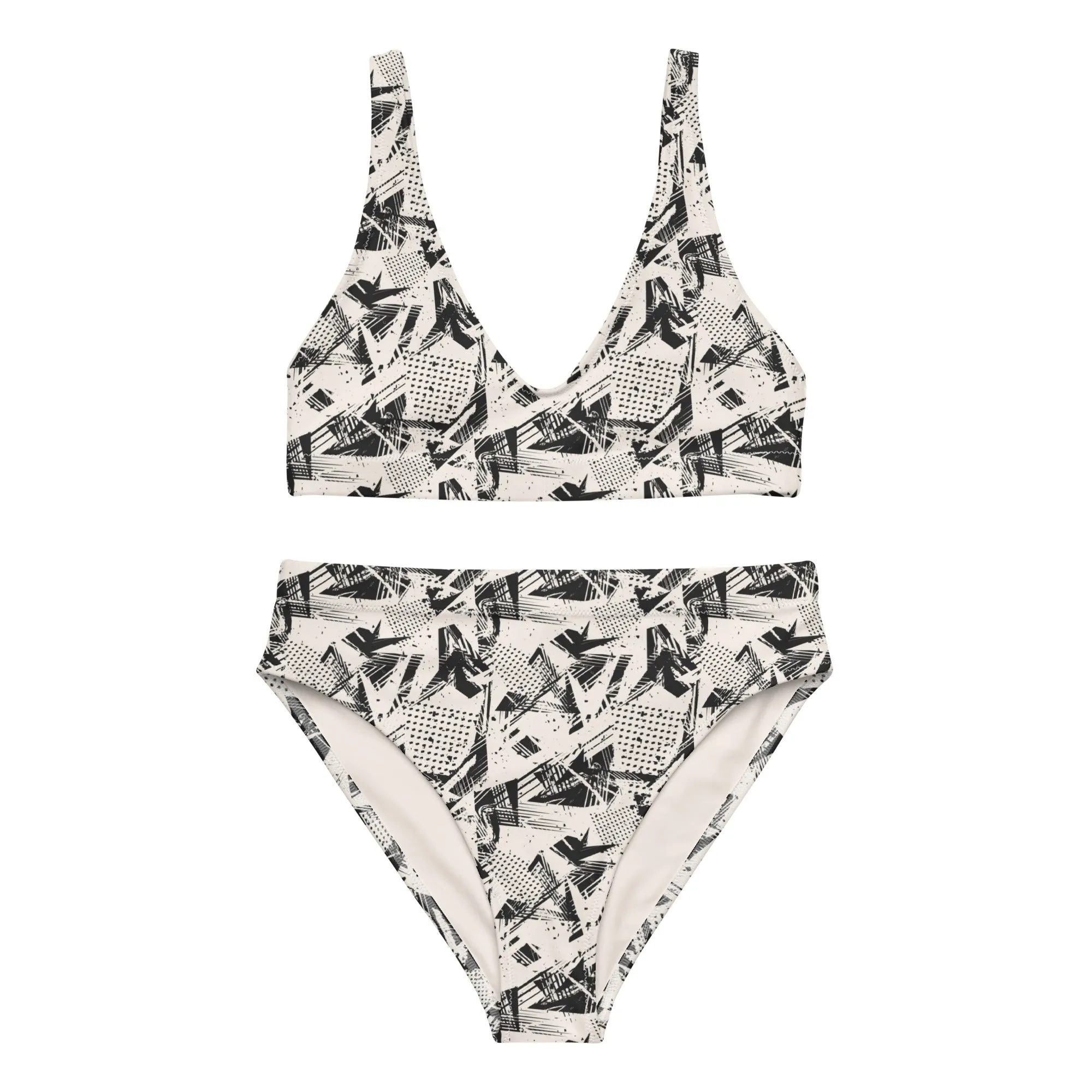 High Waisted Bikini Womens (Glamourange Luxury Bikini High Waisted - 0016 Patterns Model)