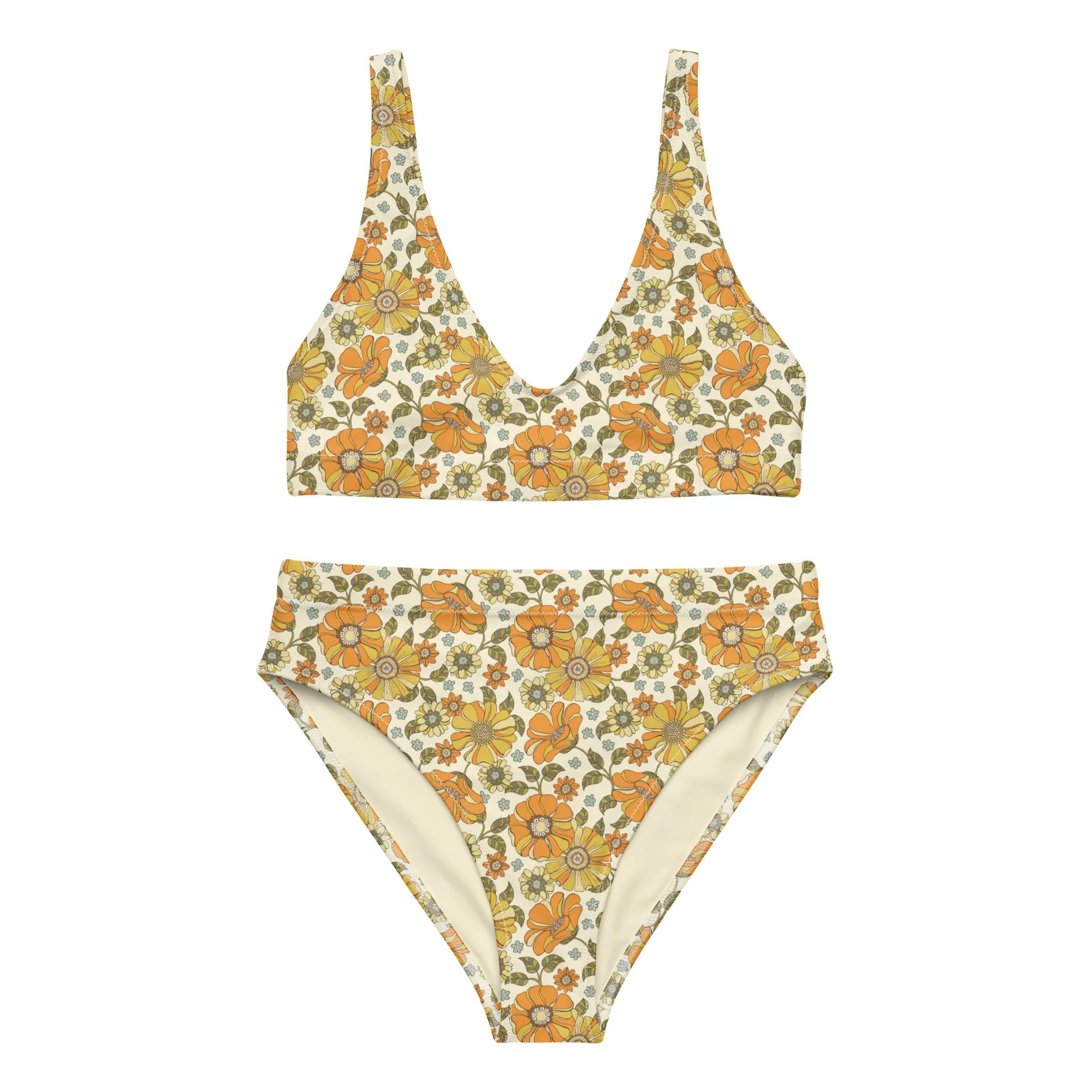 High Waisted Bikini Womens (Glamourange Luxury Bikini High Waisted - 0052 Patterns Model)