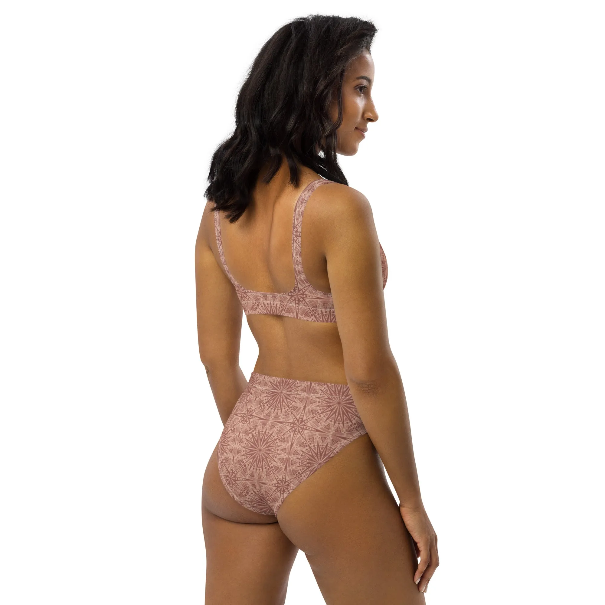 High Waisted Bikini Womens (Glamourange Luxury Bikini High Waisted - 0058 Patterns Model)