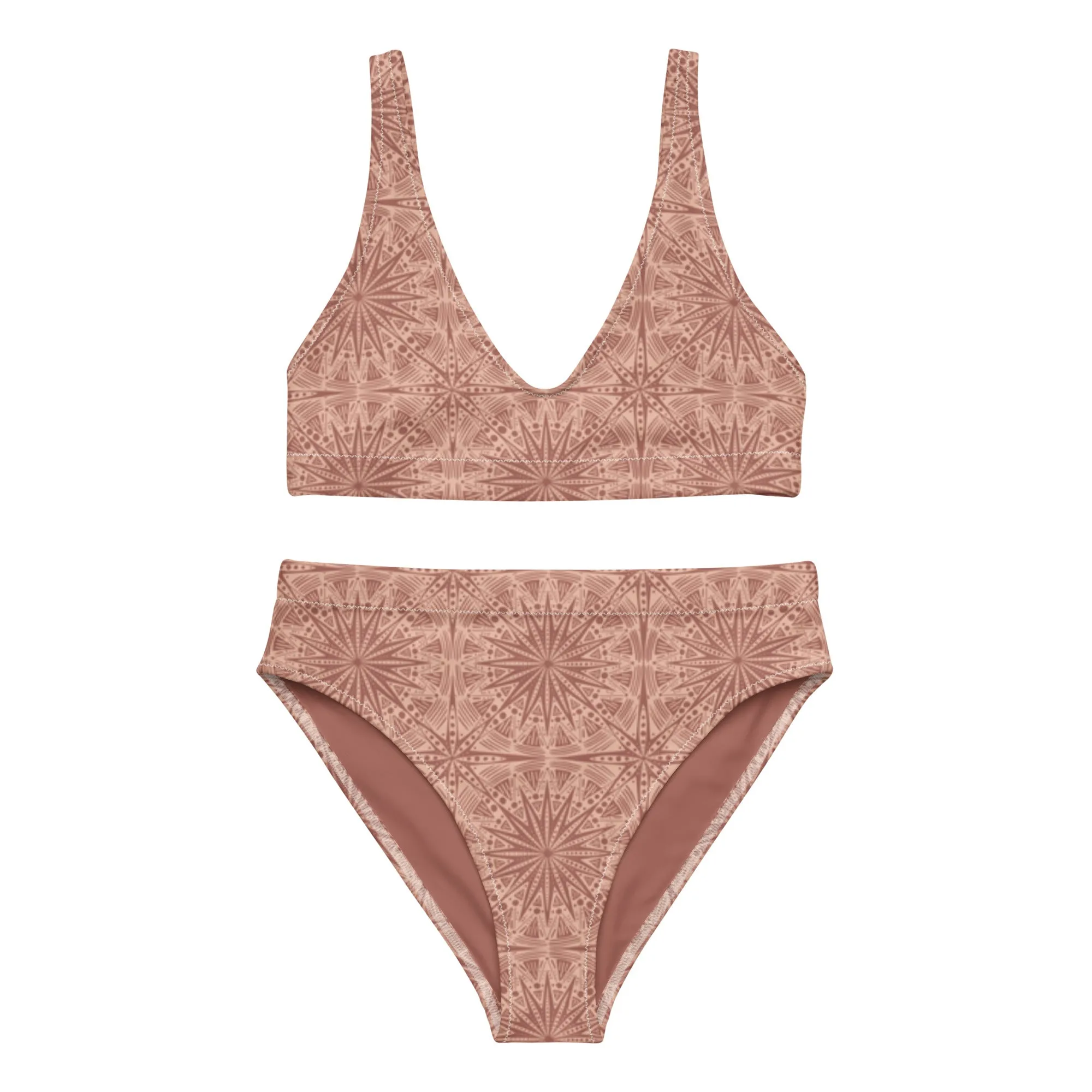 High Waisted Bikini Womens (Glamourange Luxury Bikini High Waisted - 0058 Patterns Model)