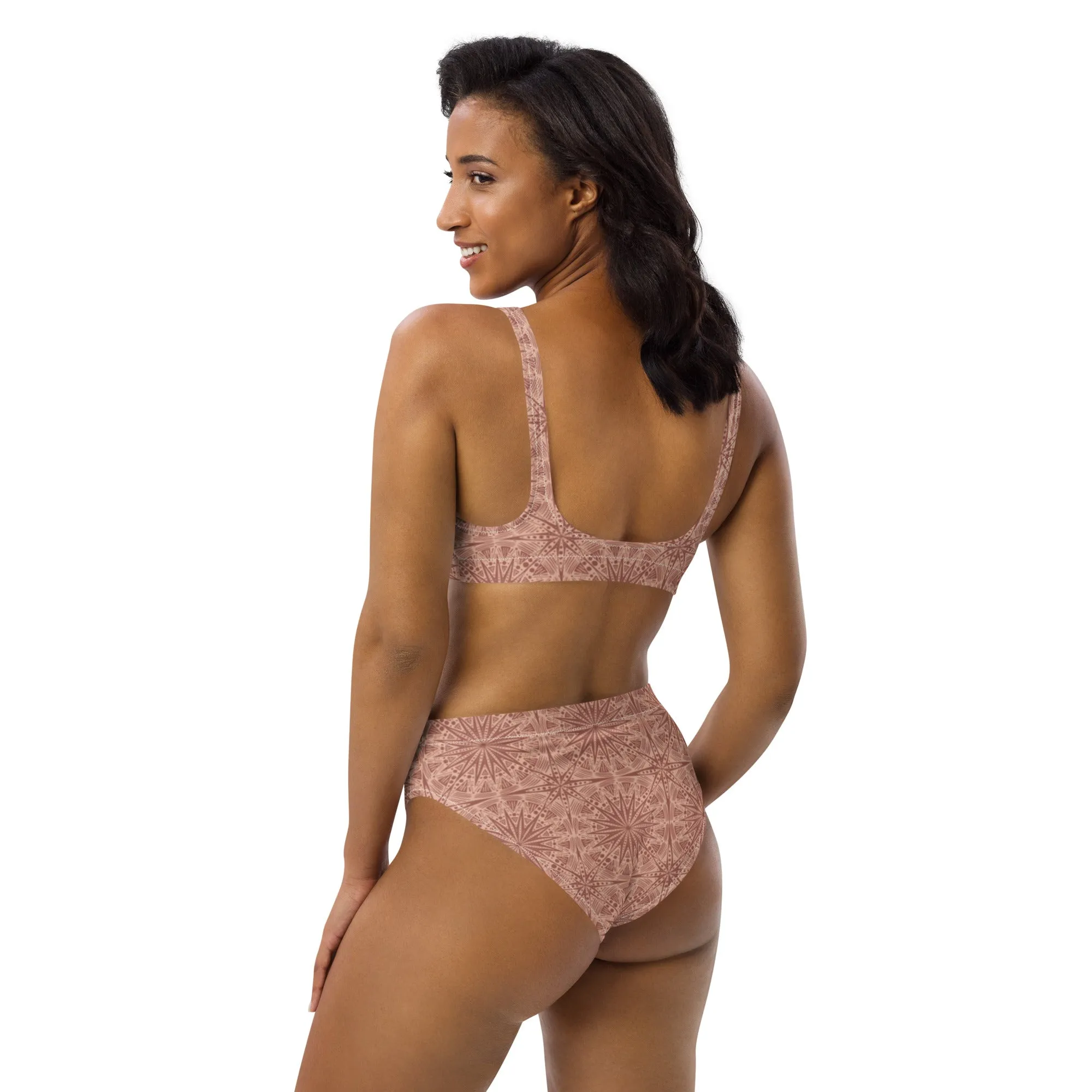 High Waisted Bikini Womens (Glamourange Luxury Bikini High Waisted - 0058 Patterns Model)