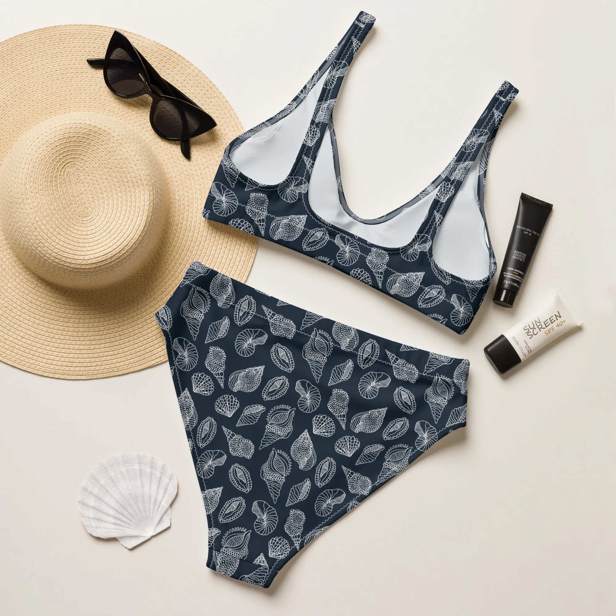 High Waisted Bikini Womens (Glamourange Luxury Bikini High Waisted - 0076 Patterns Model)