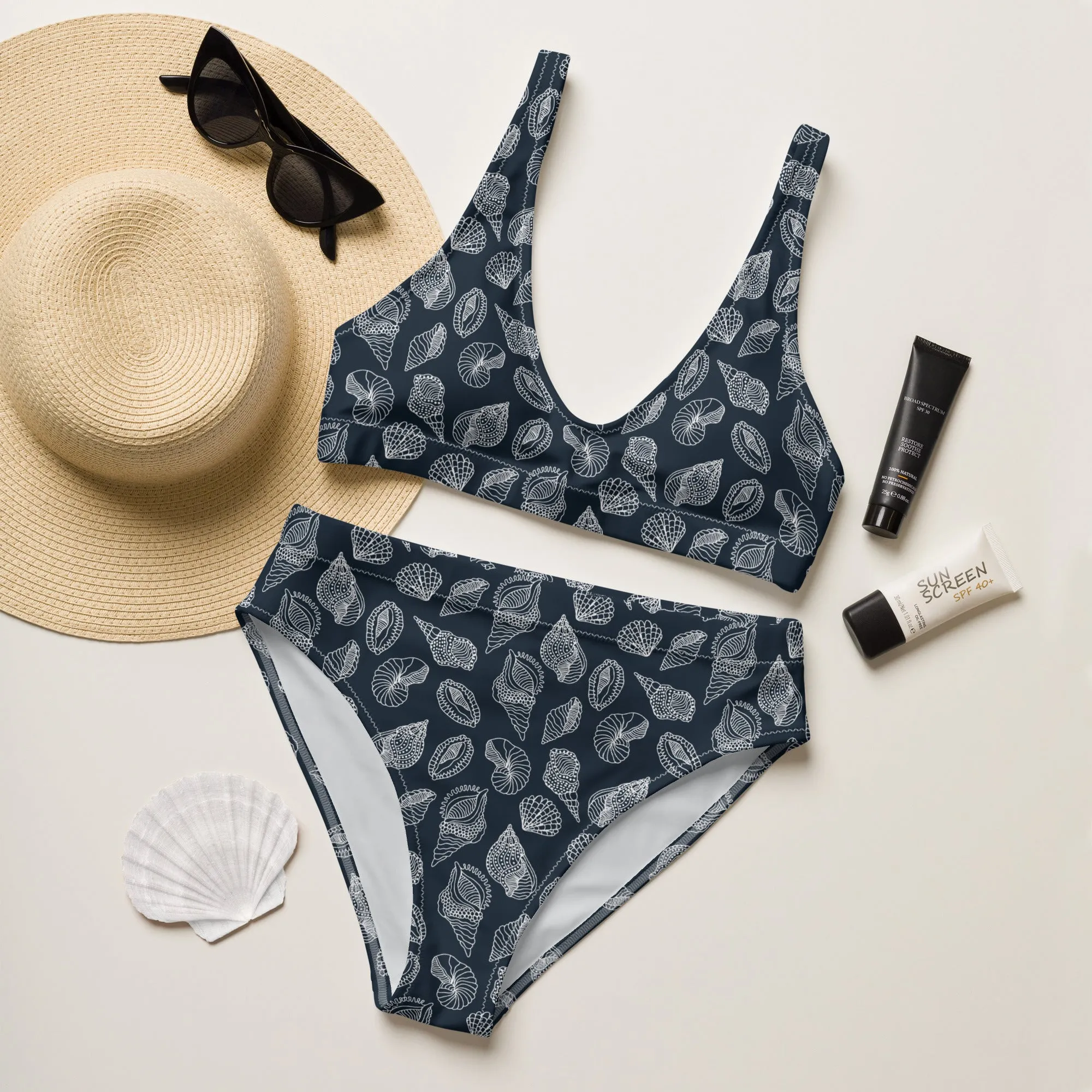 High Waisted Bikini Womens (Glamourange Luxury Bikini High Waisted - 0076 Patterns Model)