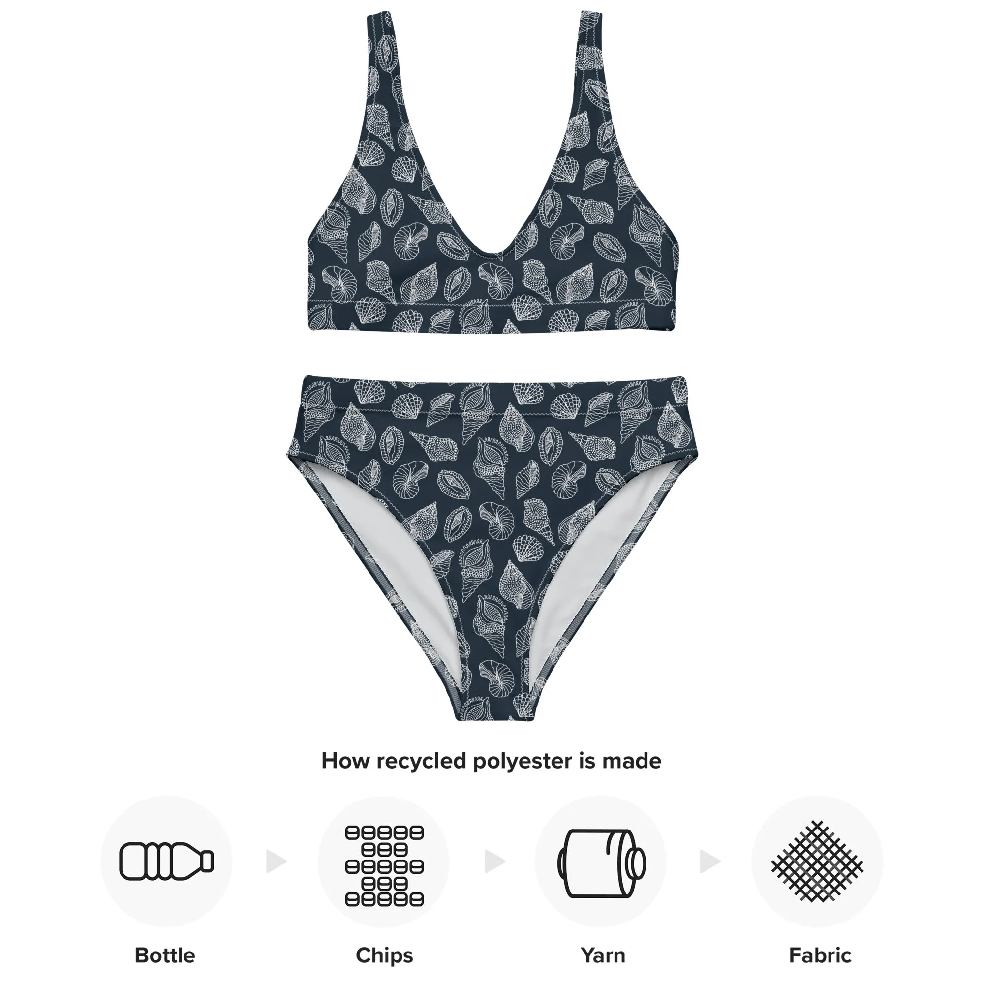 High Waisted Bikini Womens (Glamourange Luxury Bikini High Waisted - 0076 Patterns Model)