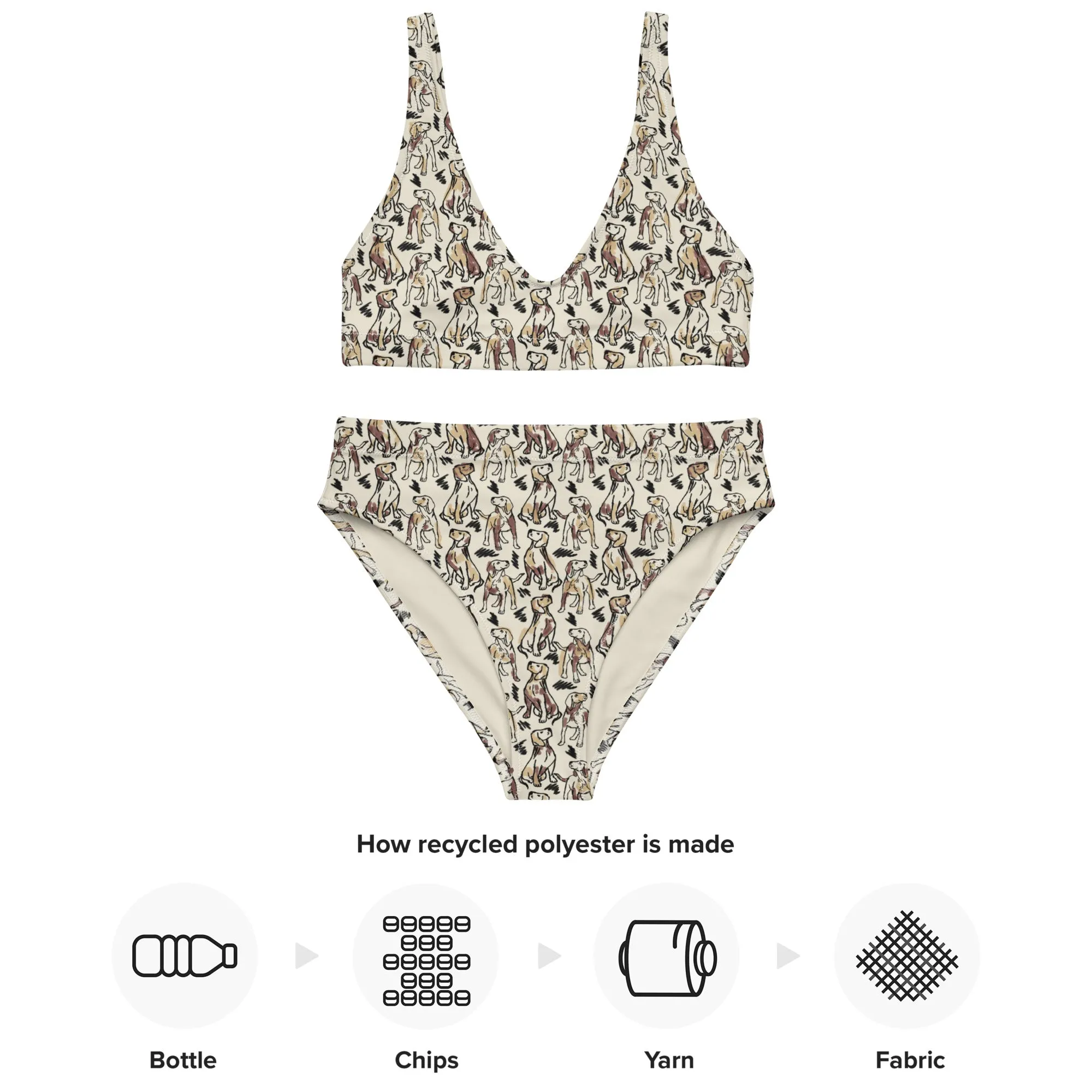 High Waisted Bikini Womens (Glamourange Luxury Bikini High Waisted - 0079 Patterns Model)