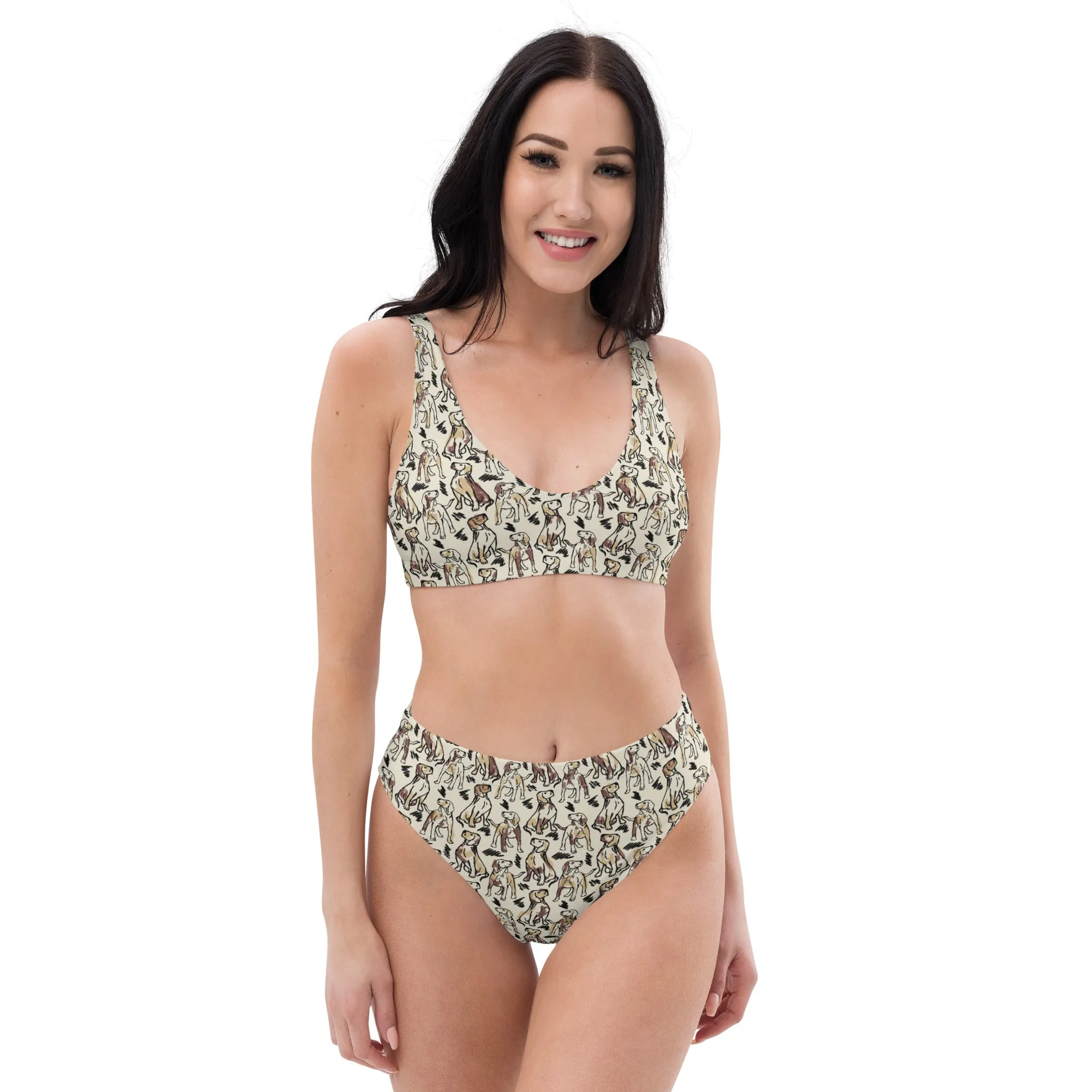 High Waisted Bikini Womens (Glamourange Luxury Bikini High Waisted - 0079 Patterns Model)