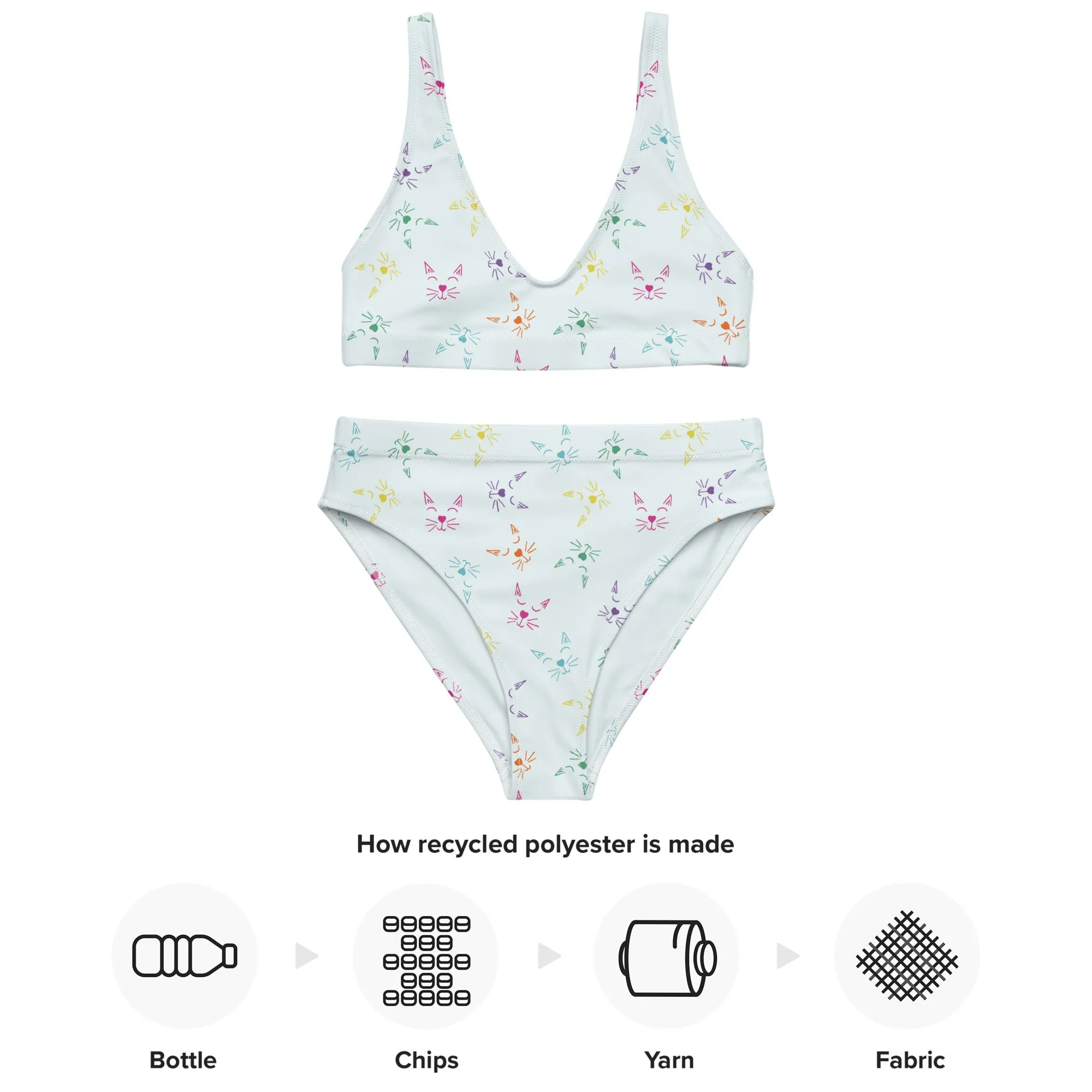 High Waisted Bikini Womens (Glamourange Luxury Bikini High Waisted - 0083 Patterns Model)