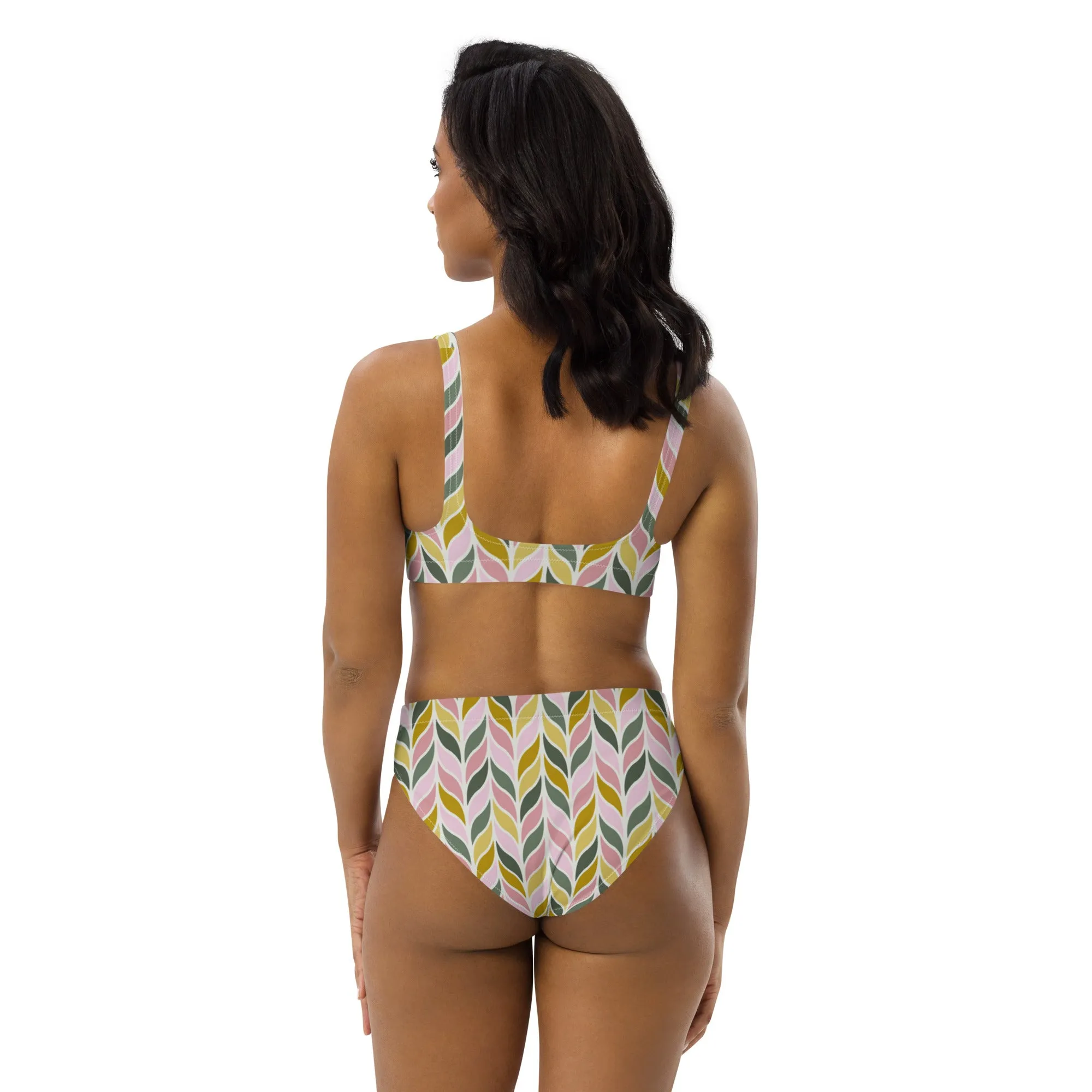 High Waisted Bikini Womens (Glamourange Luxury Bikini High Waisted - 0090 Patterns Model)