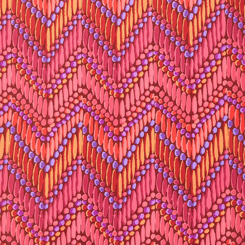 Kaffe Fassett Collective - February 2023 - Darker ColorwayBeaded Curtain Red Yardage