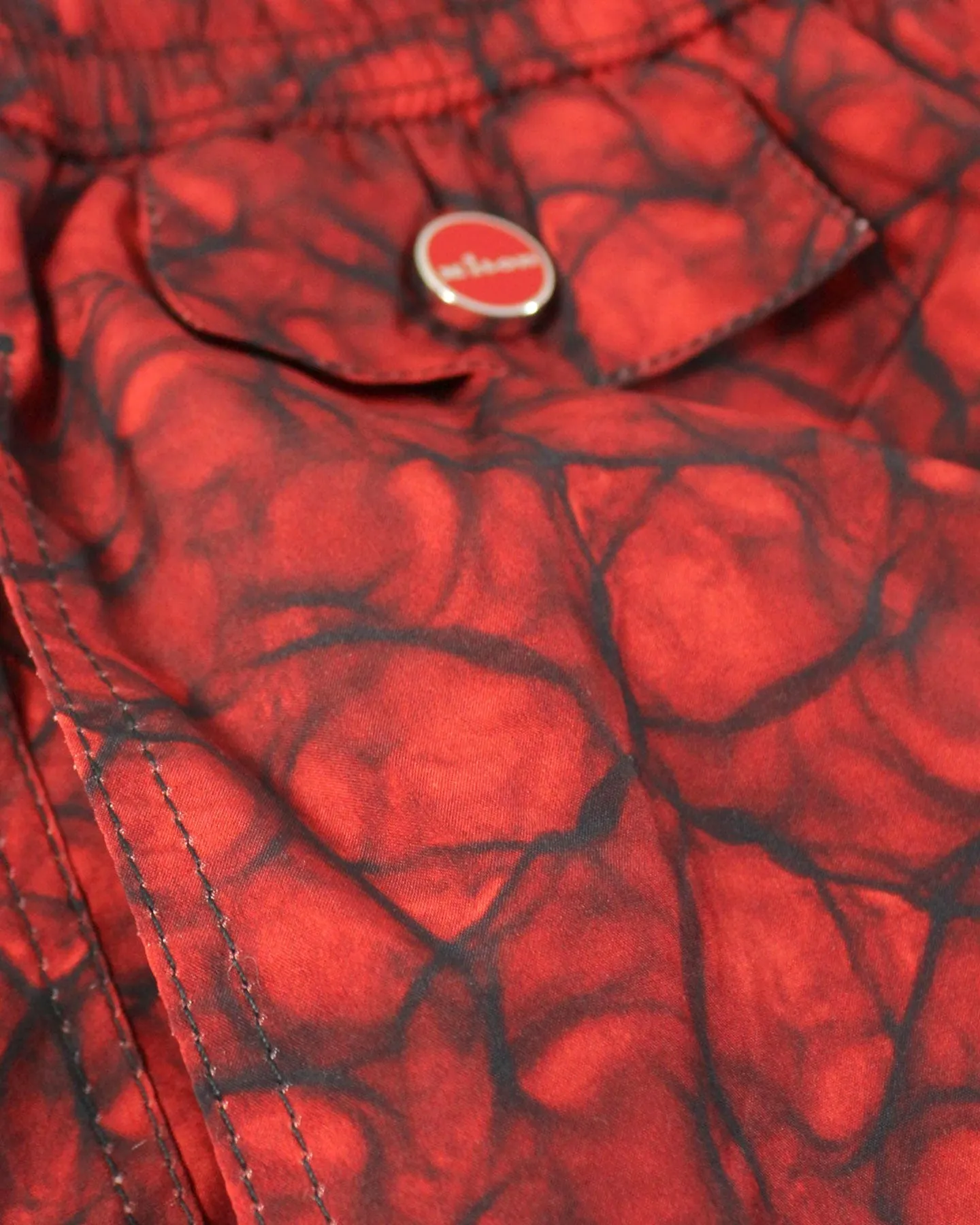 Kiton Swim Shorts L Red Black Design - Luxury Men Swimwear SALE