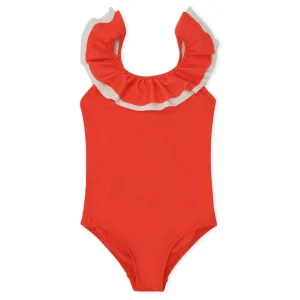 Konges Sløjd Moule Frill Swimsuit Fiery Red