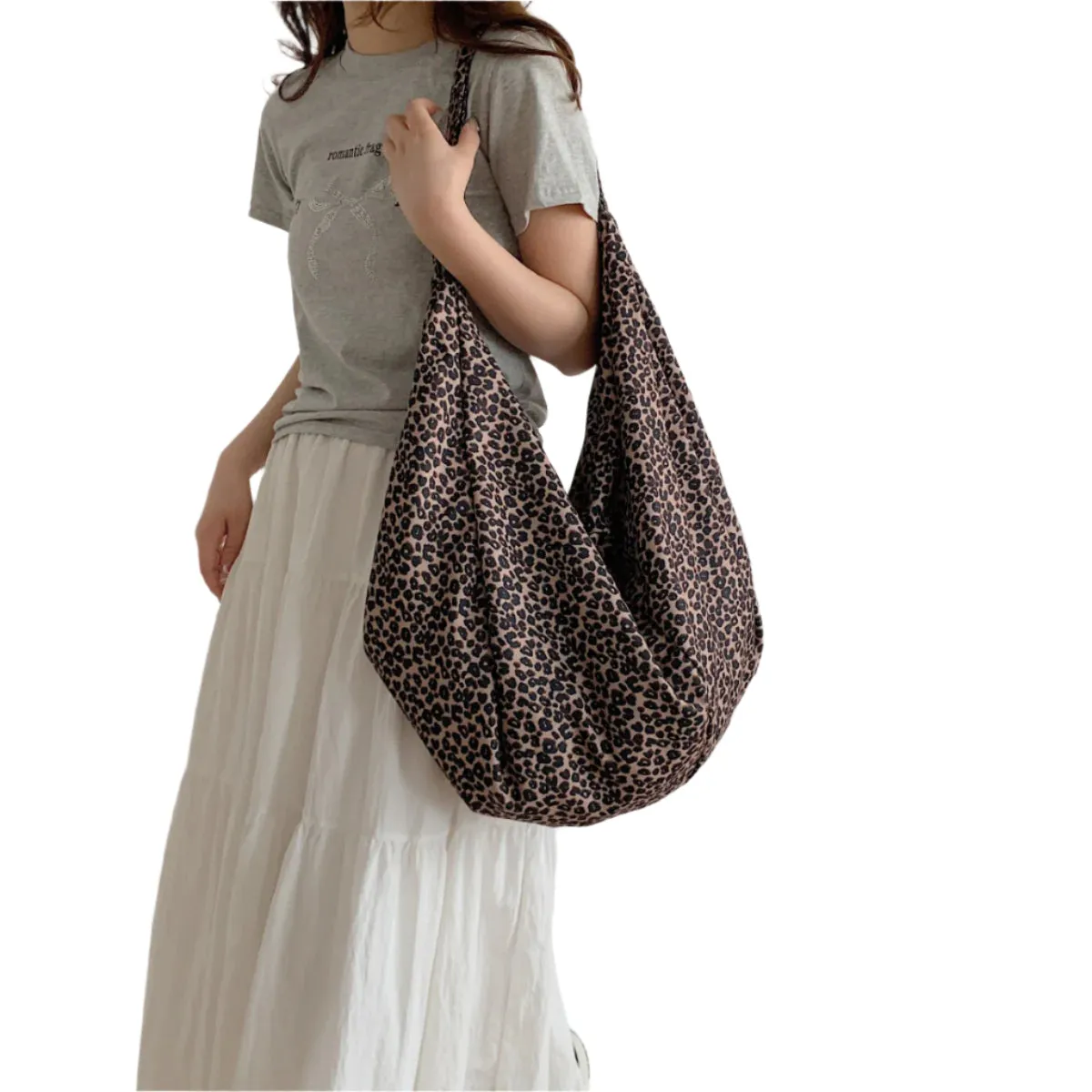 Leopard Polyester Tote Bag