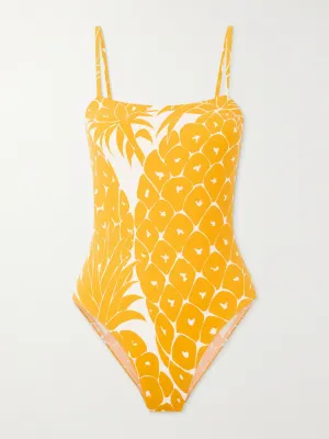 Les Essentiels Aquarelle printed swimsuit