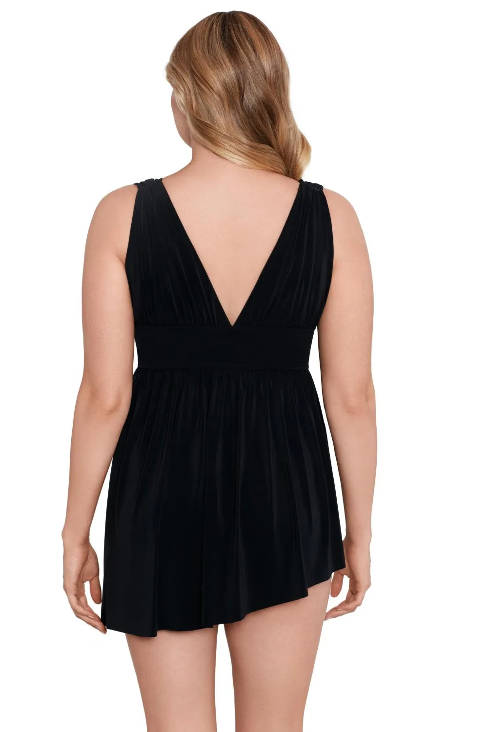 Longitude Flyaway Long Torso Swimdress Night Gala Goddess L231225 Black