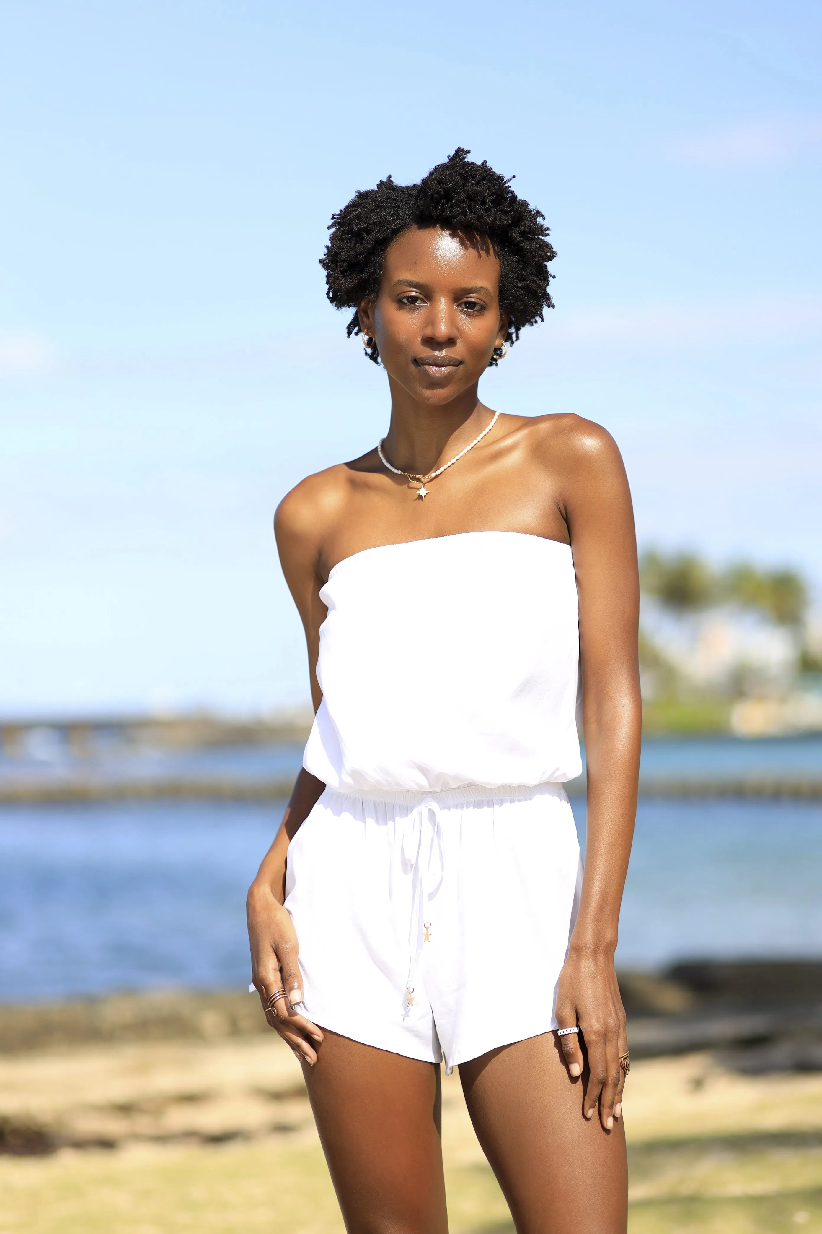 Marley Romper - Pure White