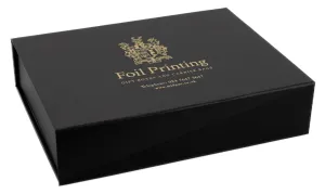 Matt Black Foil Printed Boxes 220x340x70mm